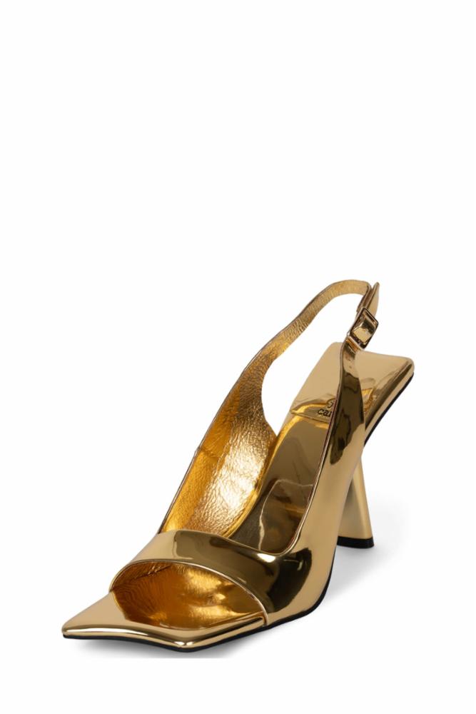 Jeffrey Campbell Women's Surrealist Gold M Platform Boots - Fashion Statement for Night Out & Party Wear | Bold Metallic Heels for Women's Footwear Collection