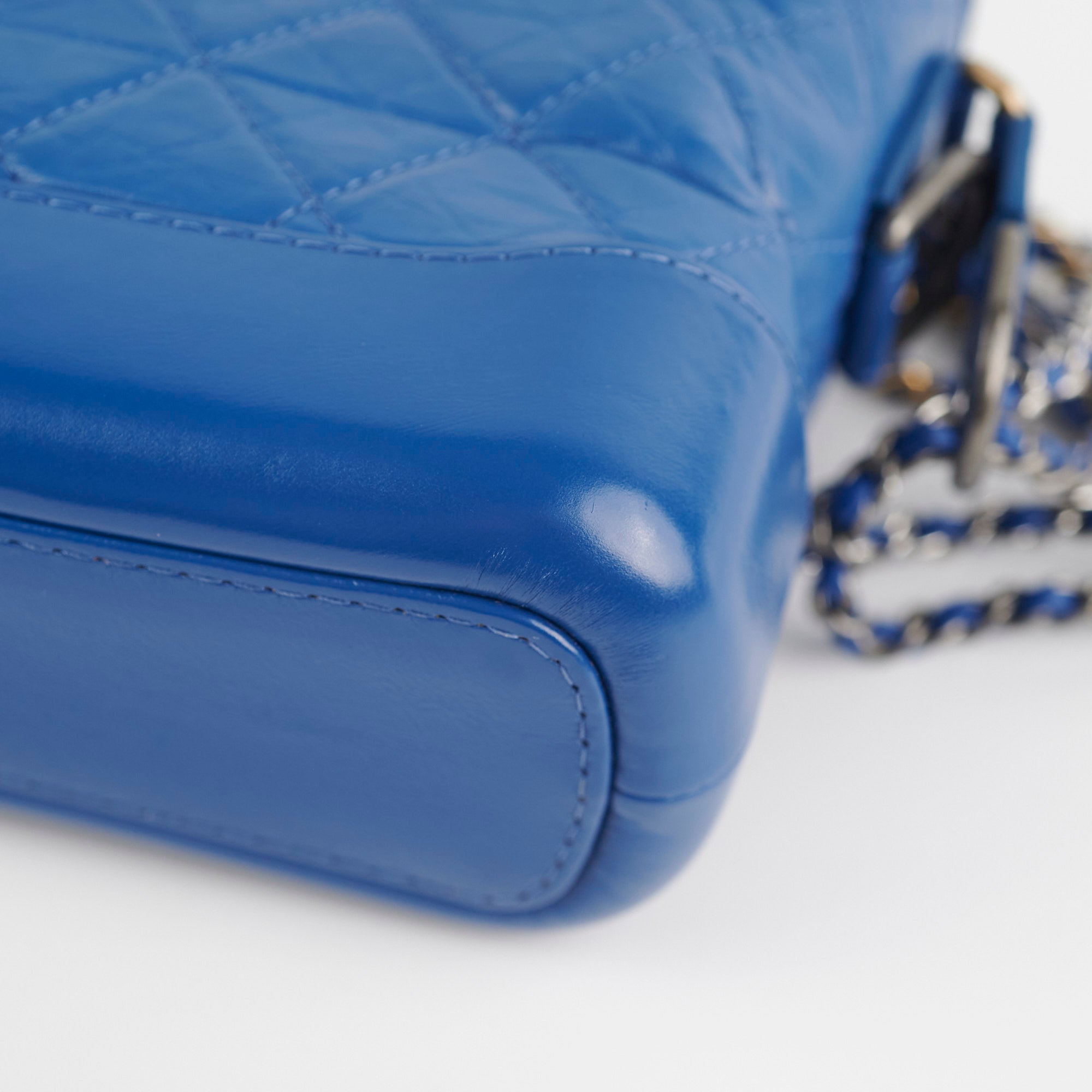 Chanel Small Gabrielle Blue Leather Shoulder Bag - Luxury Designer Handbag for Women, Perfect for Date Night & Evening Events