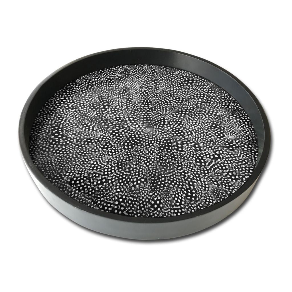 Premium Guinea Fowl Serving Tray - Elegant Wooden Appetizer Platter for Charcuterie, Cheese & Party Snacks - Perfect for Entertaining, Holiday Gatherings & Wine Tasting Events