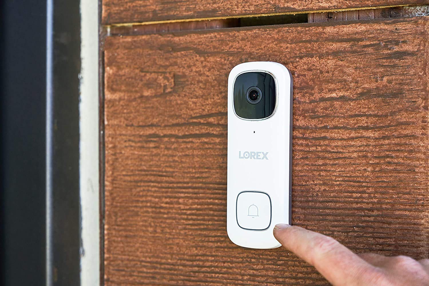 Lorex 2K WiFi Video Doorbell - Wired Outdoor Security Camera with Night Vision & Motion Detection - Compatible with 16-24VAC Doorbell Wiring (White) - Perfect for Home Surveillance, Front Door Protection & Smart Home Security