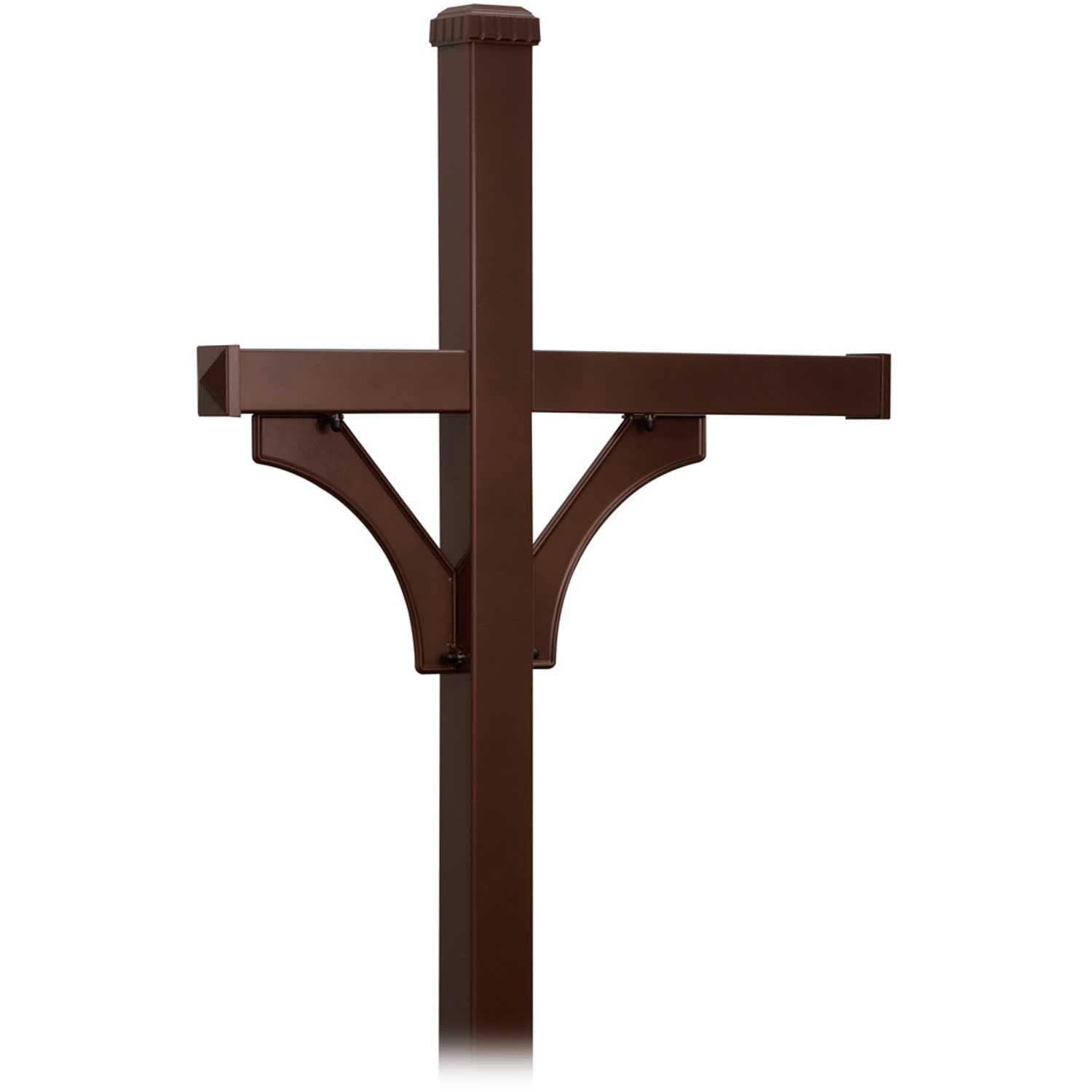 Salsbury Industries Bronze 4873BRZ Deluxe Double-Sided Mailbox Post for 3