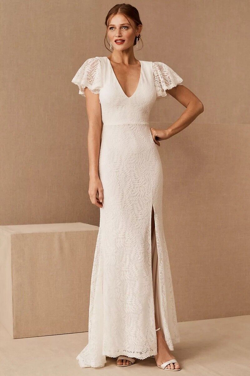 BHLDN Fame and Partners Chelsey Wedding Dress - Elegant Lace Bridal Gown for Bride, Bridesmaid & Formal Occasions | Perfect for Weddings, Prom & Special Events