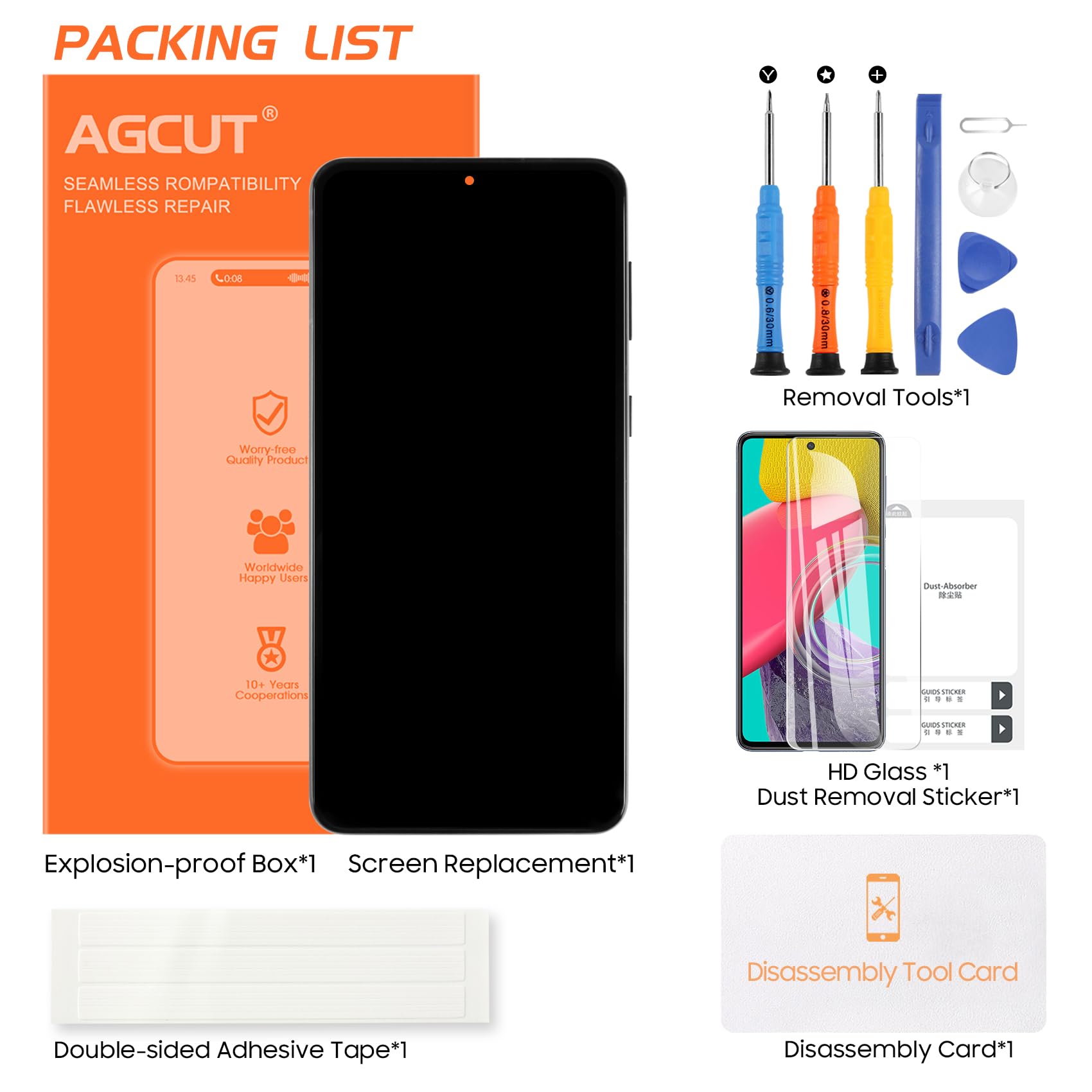 Original AMOLED LCD Screen Replacement for Samsung Galaxy S21 Plus (6.7 inch) with Frame & Tools - Compatible with SM-G996B/SM-G996U Models - Black Display Touch Digitizer Assembly - Perfect for DIY Phone Repair & Screen Replacement Projects