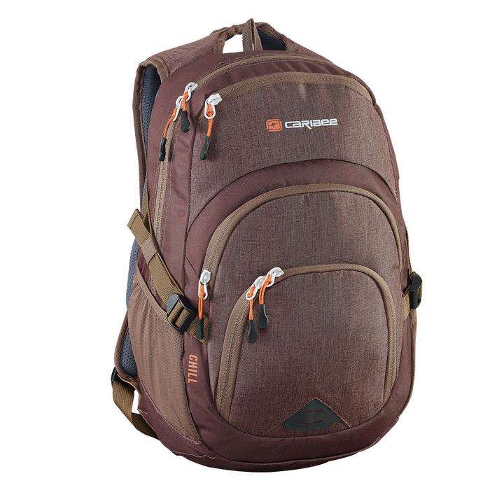 Caribee CHILL 28L Cooler Backpack - Insulated Lunch Bag for Hiking, Camping & Beach - Durable Brown Backpack Cooler for Outdoor Adventures