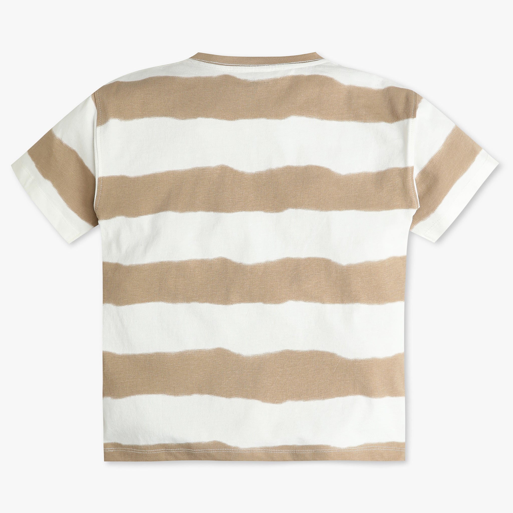 Boys Striped Crew Neck T-Shirt - Soft Cotton Short Sleeve Tee for Kids | Perfect for School, Playdates & Casual Outfits