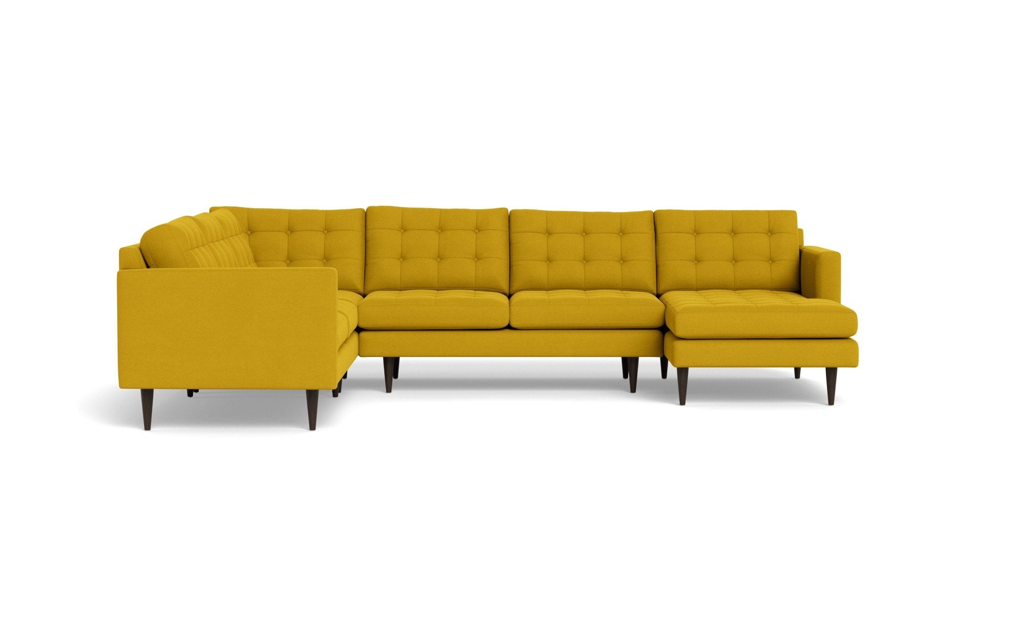 Wallace 131 Corner Sectional Sofa with Right Chaise Lounge - Modern L-Shaped Couch for Living Room, Family Room & Home Theater