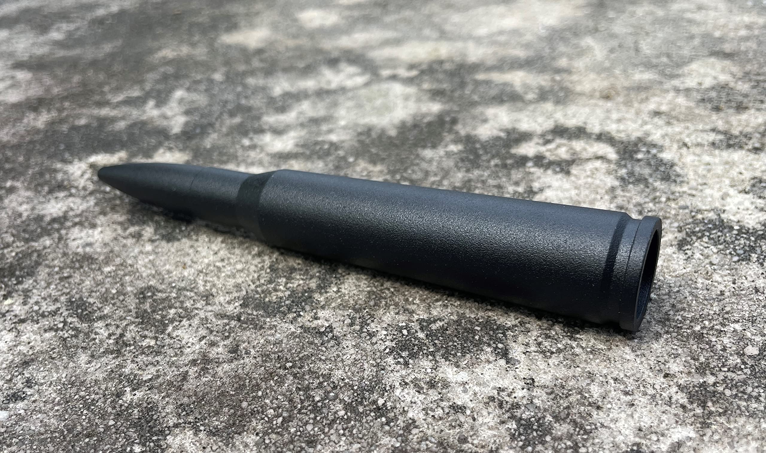50 Cal Bullet Antenna for Jeep Wrangler JK JL & Gladiator (2007-2022) - Durable 6061 Billet Aluminum Construction in Frosted Black - Off-Road & Military Style Accessory for Jeep Enthusiasts