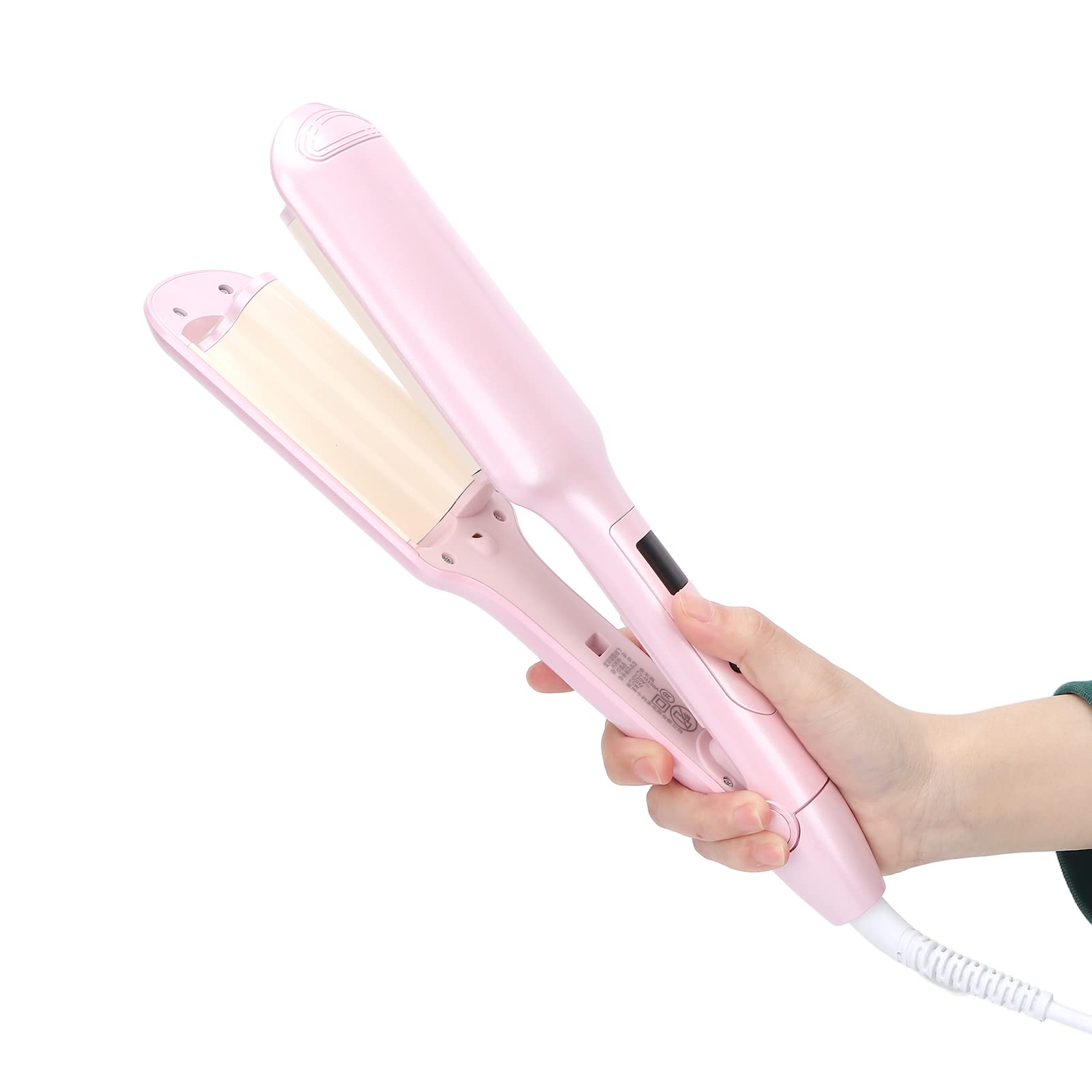 Professional 2-in-1 Hair Straightener & Curling Iron with Intelligent Constant Temperature, 30s Fast Heating PTC Technology, 360° Rotating Double Tube for Perfect Curls - Ideal for Home Styling, Salon Use & Travel (#3)