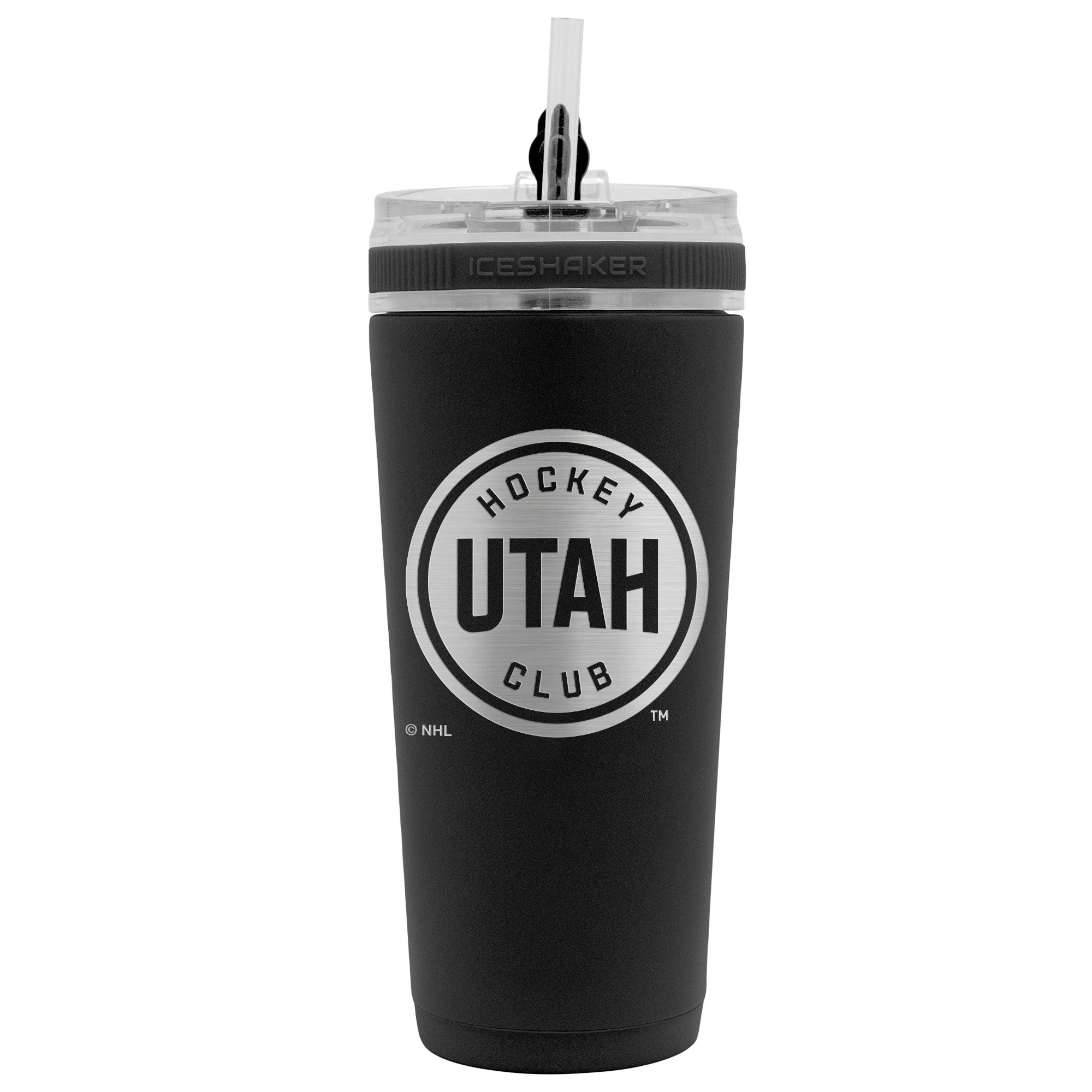 Official NHL Utah Hockey Club Flex Bottle - Black | Durable Water Bottle for Hockey Games, Gym & Outdoor Activities