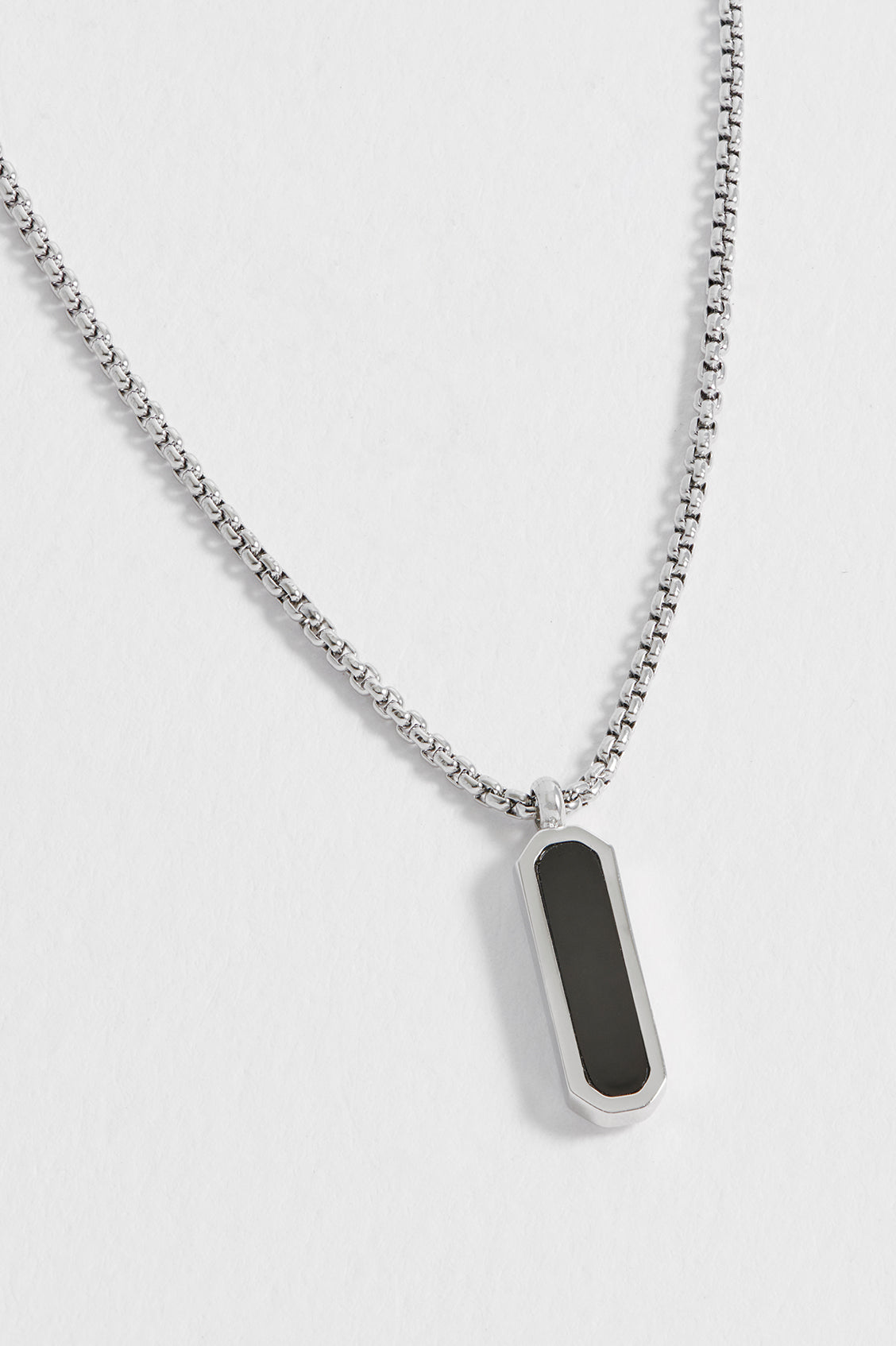 Gemstone Tag Pendant Necklace for Men - Sterling Silver Personalized Name Necklace - Perfect for Gifts, Anniversaries & Everyday Wear