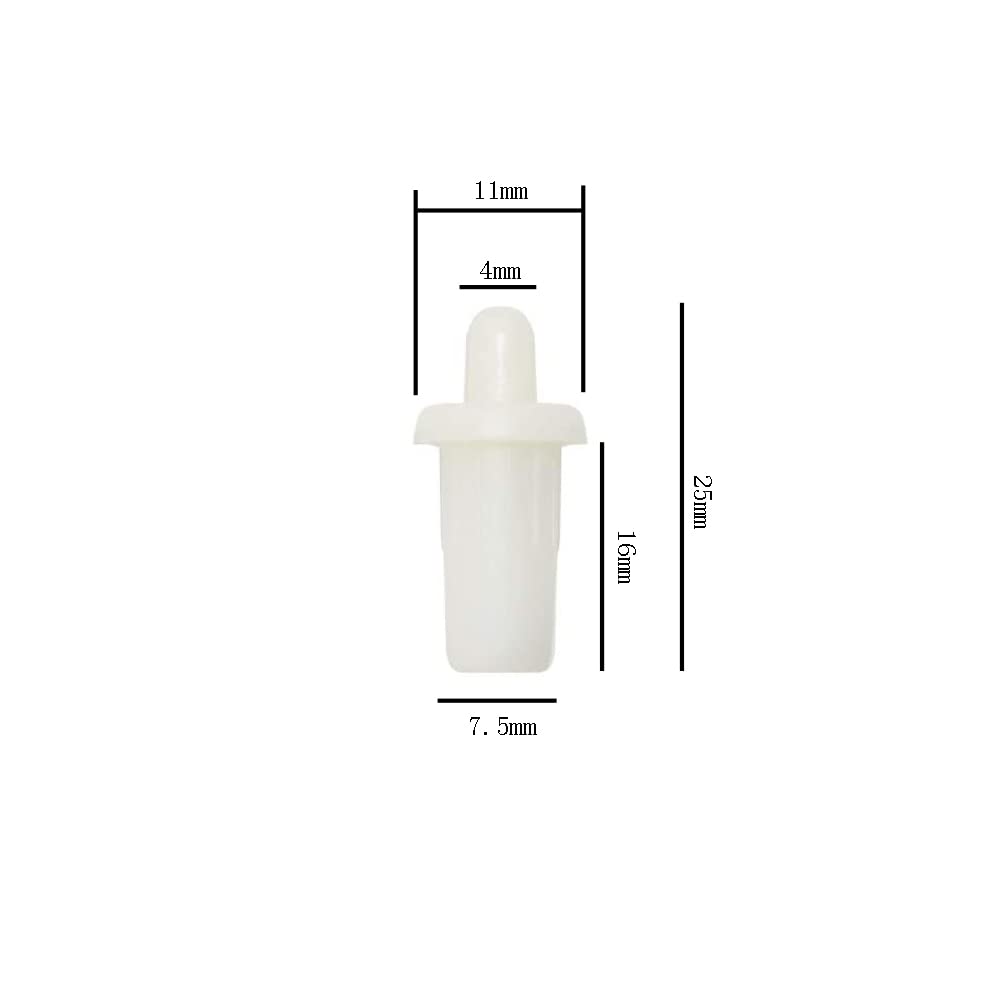 20 Pack White Spring Loaded Shutter Repair Pins - Plastic Blinds & Plantation Shutter Replacement Parts for Window Covering Fixes (Home & Office Use)