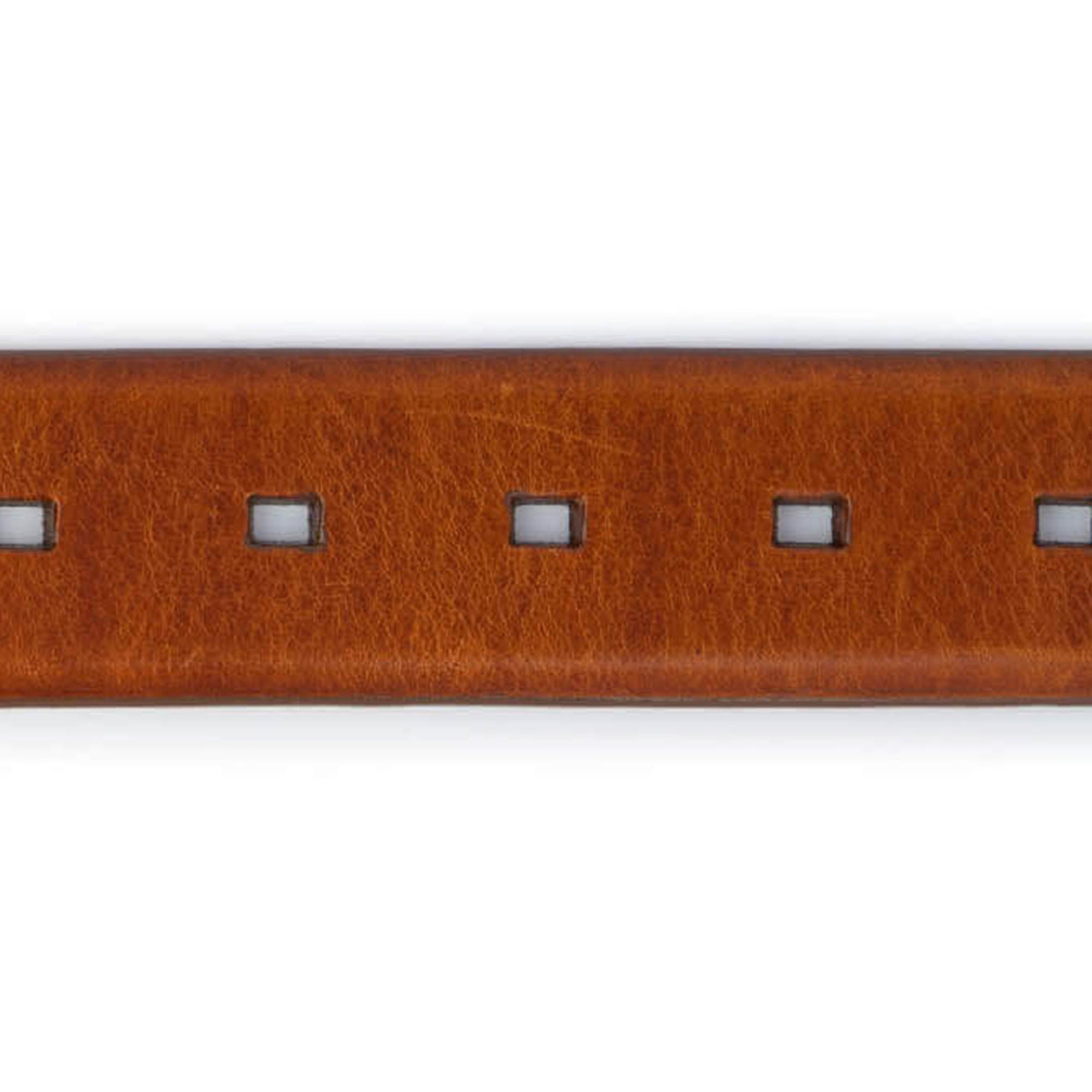 Men's Genuine Leather Brown Belt Strap - Premium Replacement for Dunhill Buckles | Perfect for Business, Casual & Formal Attire