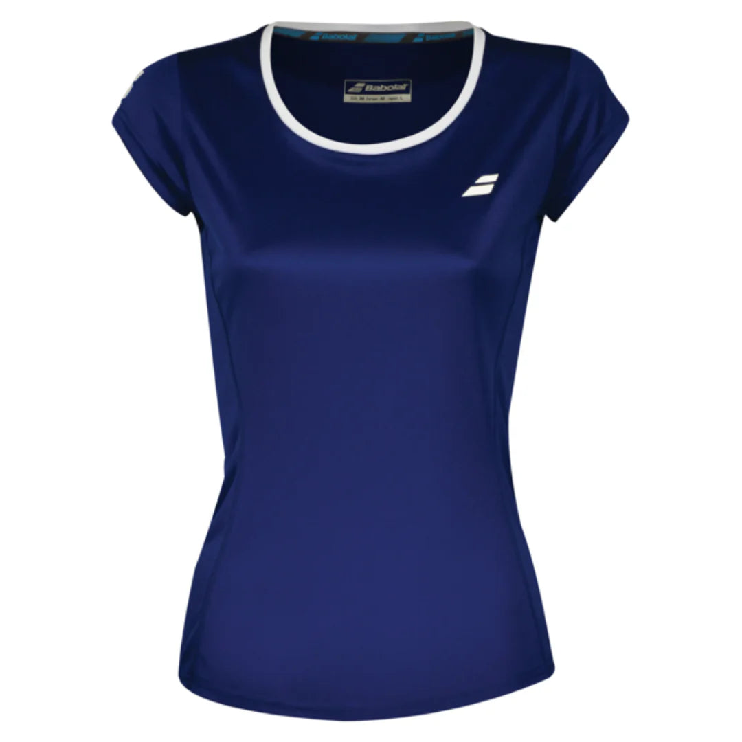 Babolat Girls Core Flag Club Tee - Comfortable Tennis Shirt for Kids in Estate Blue | Perfect for Junior Tennis Training & Matches
