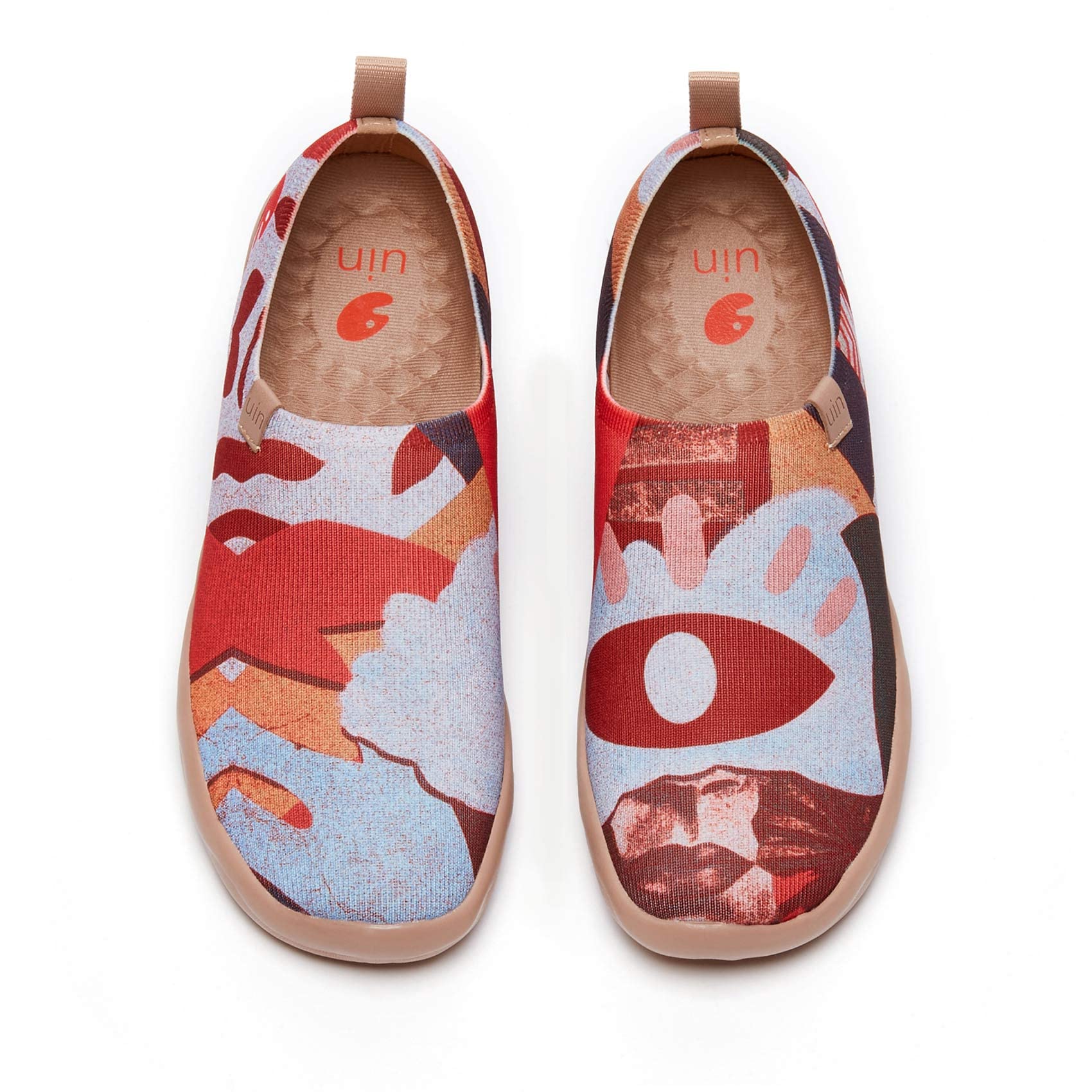 UIN Women's Art Painted Slip-On Loafers | Lightweight Knit Travel Shoes | Comfortable Casual Sneakers for Walking, Work & Vacation | Toledo Ⅱ Collection