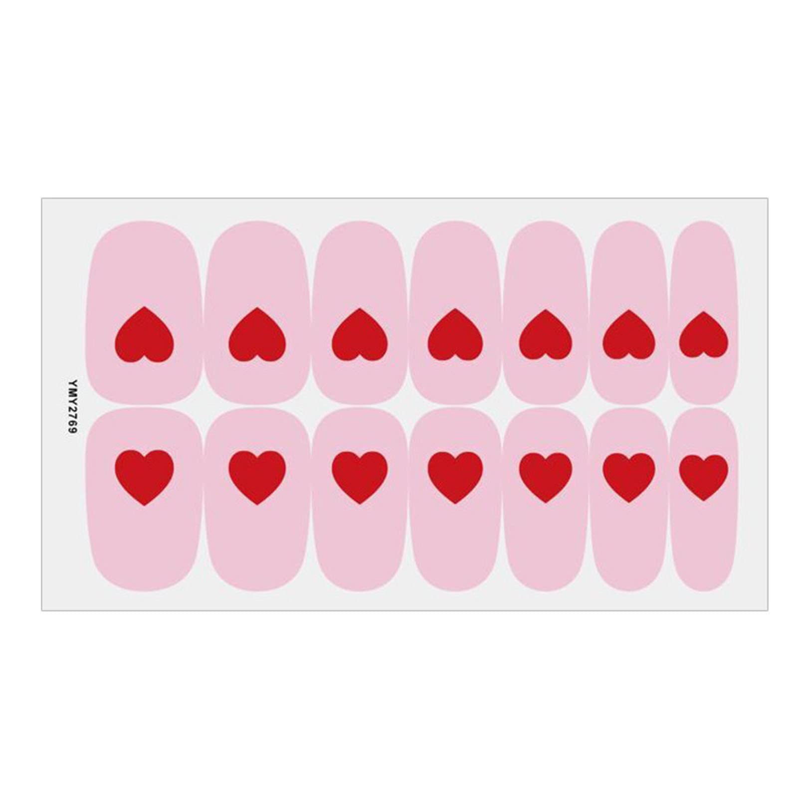 Pink Nail Stickers Set - Self-Adhesive Nail Wraps for Women & Girls | Nail Art Decals for Manicures | Nail Polish Storage Organizer Box for Nail Technicians | Perfect for DIY Nail Art & Salon Use