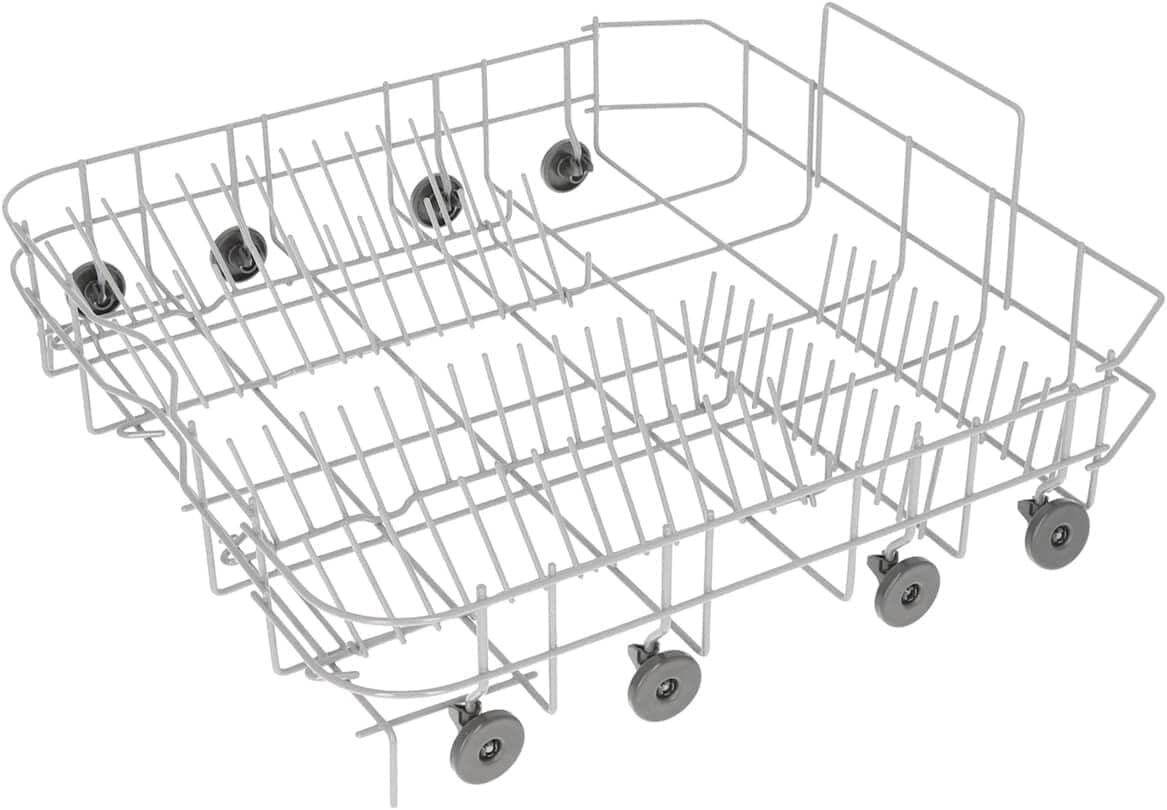 Original Rex Electrolux 8090030159 Replacement Lower Dishwasher Basket with Wheels - Compatible with Electrolux Dishwashers - Perfect for Kitchen Appliance Repair & Maintenance