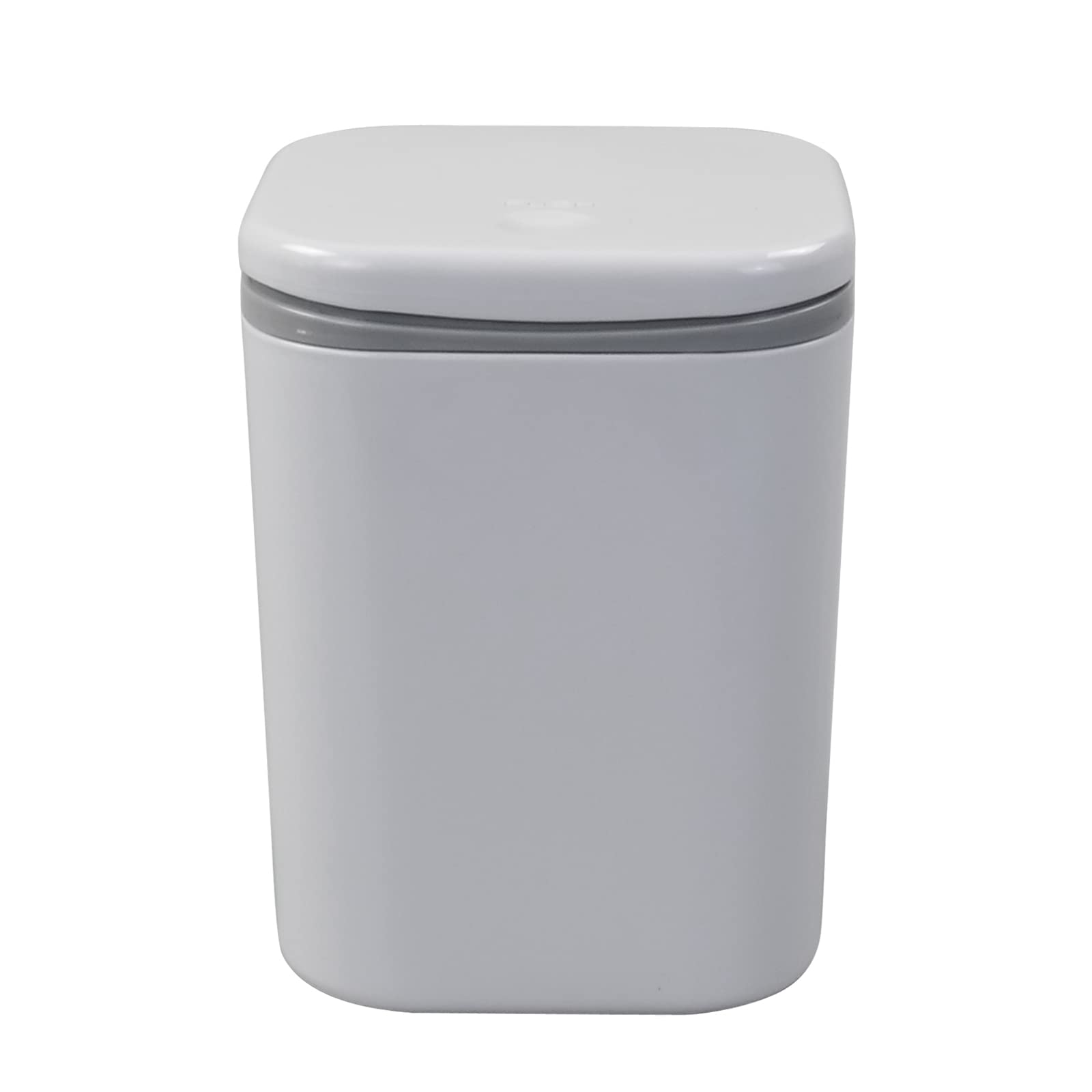 Vababa 0.5 Gallon Small Trash Can with Push Button Lid - Compact Mini Garbage Bin for Bathroom, Office, Bedroom, or Kitchen Waste Disposal