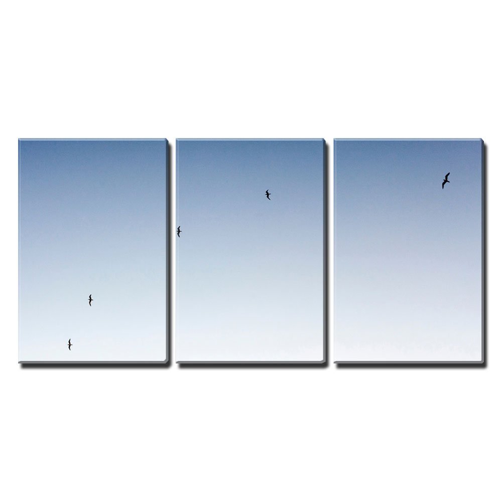 Wall26 - 3 Piece Canvas Wall Art Set of Birds Flying Under Blue Sky - Modern Framed Home Decor for Living Room, Bedroom & Office - Ready to Hang Stretched Canvas Prints 16