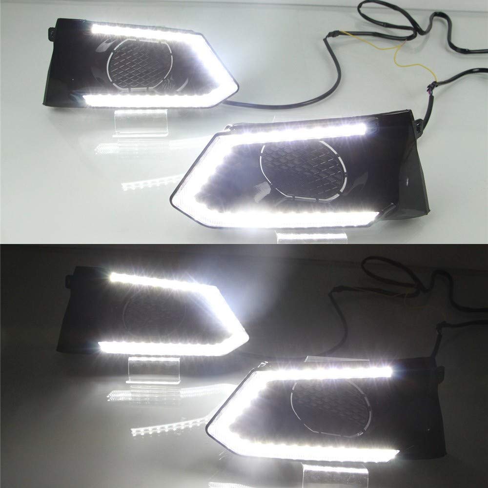 Nissan Altima LED DRL Lights with Yellow Turn Signals for 2019 - Upgrade Your Front Bumper Lighting
