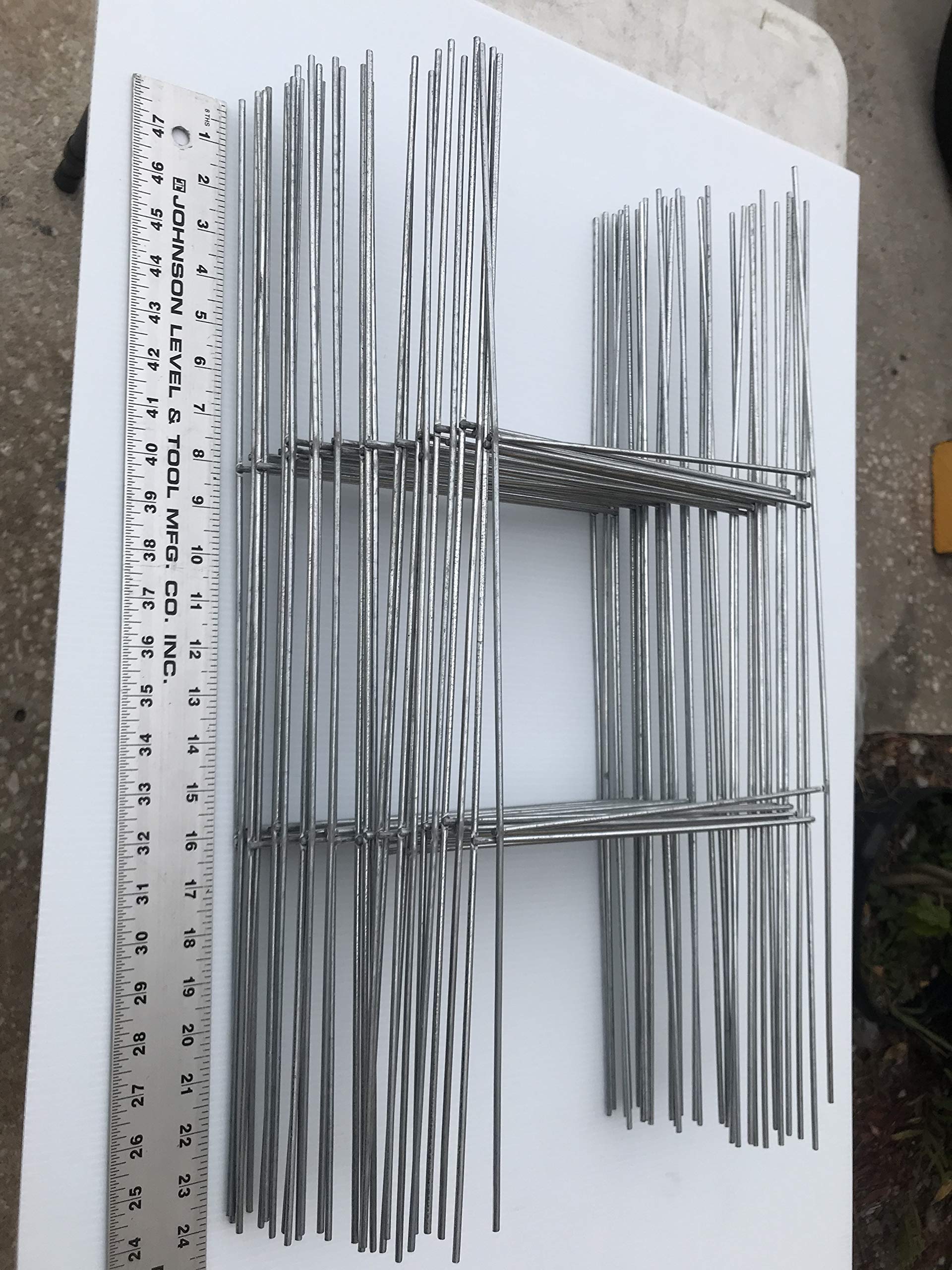 100 Pack Heavy Duty Metal Yard Sign Stakes - 10x24 Inch Galvanized H-Frame Wire Stakes (9 Gauge) for 4mm/5mm Corrugated Signs | Weatherproof Sign Holders for Political Campaigns, Real Estate, Business Advertising & Event Signage | Fast Same Day UPS Shipping