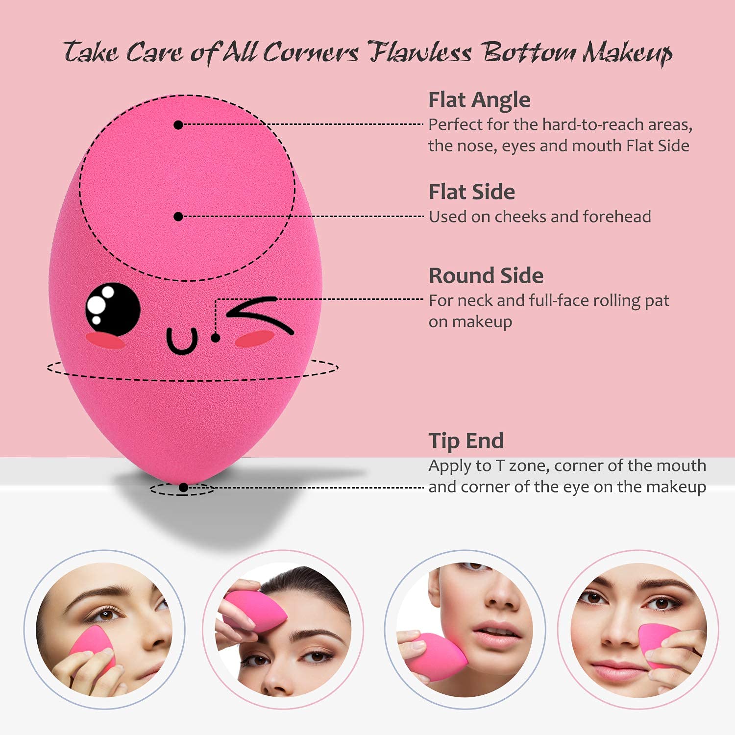 Premium Makeup Sponges (Pack of 1) - Professional Beauty Blender for Flawless Foundation Application, Dry & Wet Use - Multi-Color Cosmetic Sponge Set - Perfect for Everyday Makeup, Contouring & Airbrush Finish