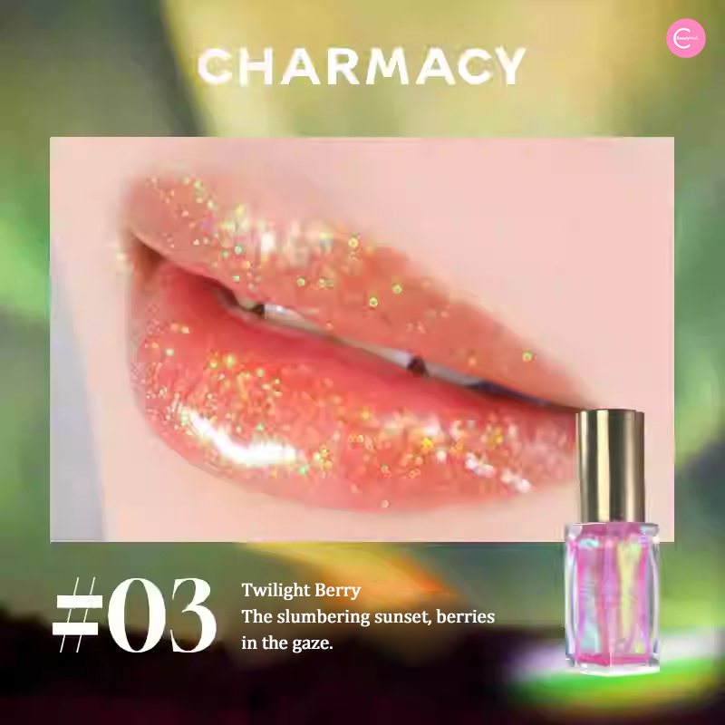 CHARMACY Aurora Prism Lip Gloss - Shimmering Hydrating Lip Gloss with Vitamin E | Perfect for Everyday Wear, Parties & Special Occasions