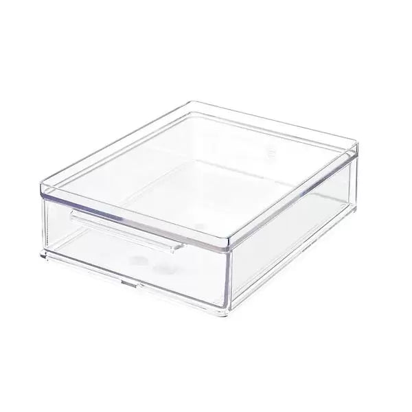 iDesign Stackable Drawers - The Home Edit Organizer for Closet, Bathroom & Office Storage - Clear Plastic Drawers for Makeup, Jewelry, and Small Items