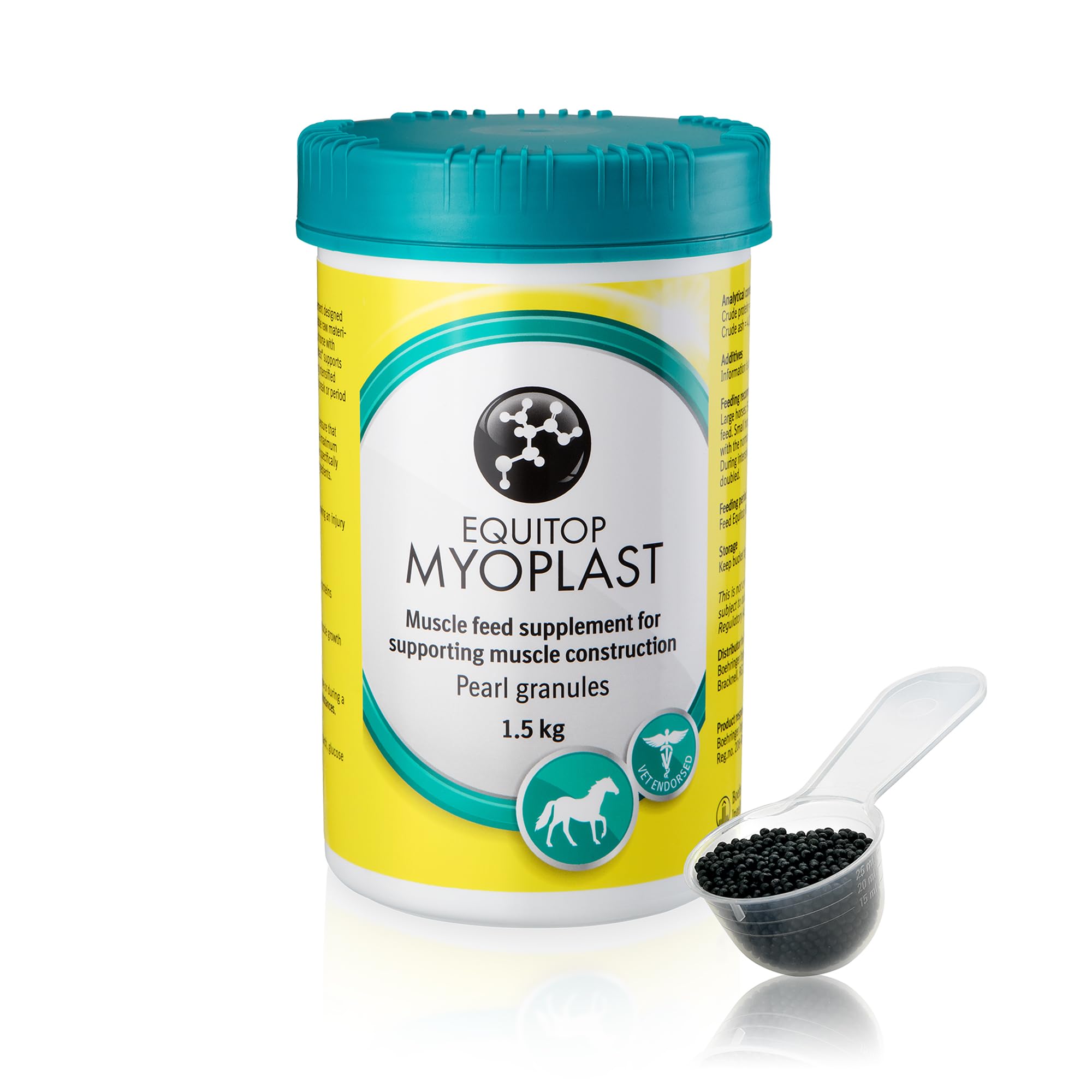 Equitop Myoplast Horse Muscle Building Supplement - 1.5kg for Performance & Recovery - Ideal for Racehorses, Show Jumpers & Equestrian Athletes