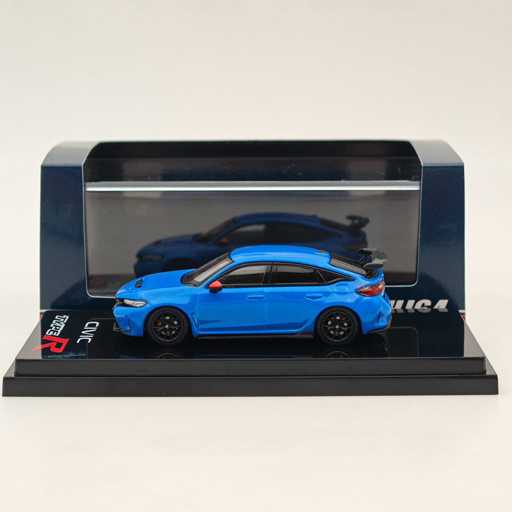1/64 Scale Hobby Japan Honda Civic Type R (FL5) Blue Diecast Model Car - Collectible Miniature Vehicle for Display, Gifts & Racing Enthusiasts