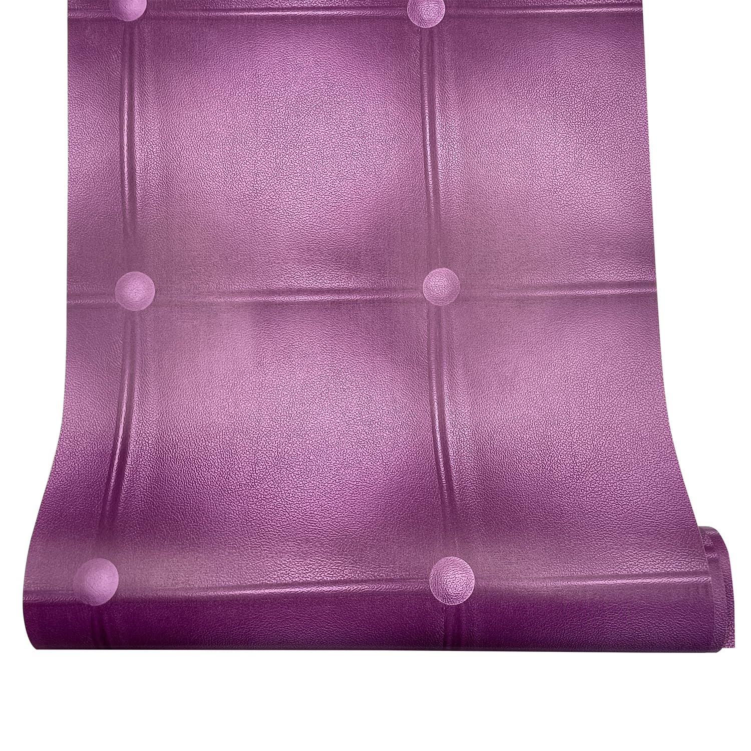Yifely Purple Grid PVC Shelf Liner - Removable Drawer Liner, Non-Slip Cabinet Liner (17.7
