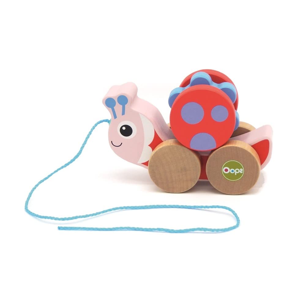 OOPS® Ladybug Pull Toy for Toddlers - Fun Push and Pull Walking Toy for Babies & Kids - Perfect for Early Learning, Motor Skills Development & Indoor/Outdoor Play