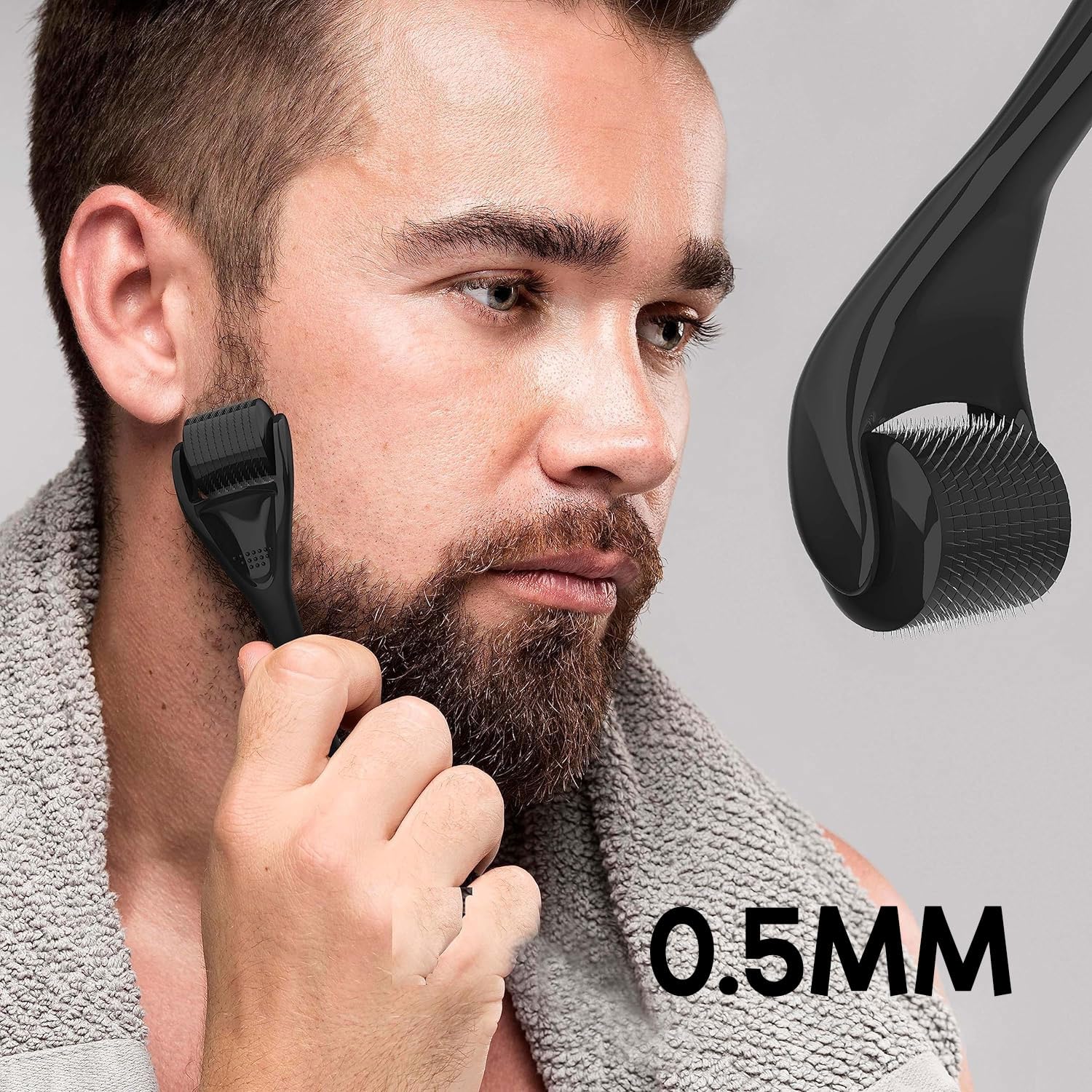 Ketsicart 540 Micro Needle Derma Roller for Hair & Beard Growth – Men's Hair Regrowth & Facial Skincare Tool – Perfect for Home Use & Salon Treatments