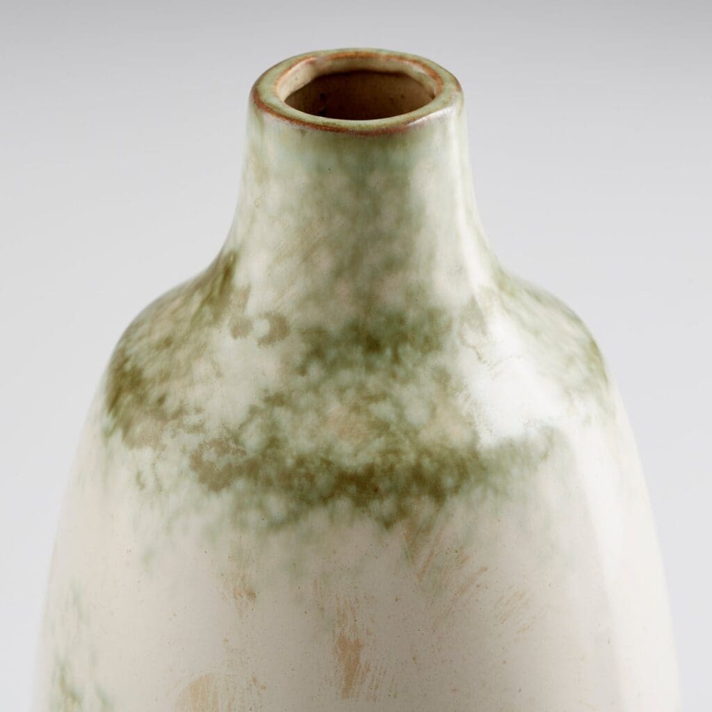 Cyan Design 11051 Yukon Vase - Olive Pearl Glaze Small Ceramic Home Decor for Living Room, Dining Table, or Wedding Centerpiece