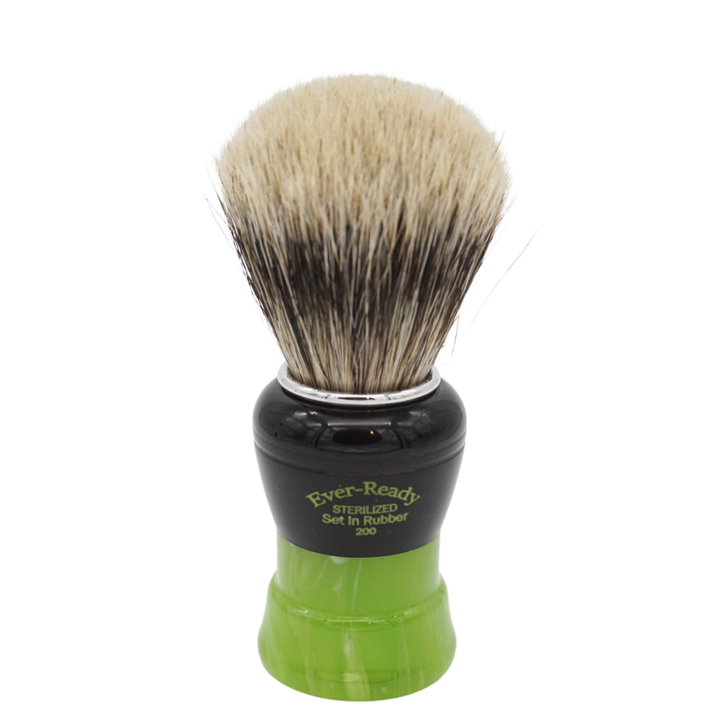 24mm Semogue Mistura Badger & Boar Shaving Brush - Black & Green Handle - Heritage Collection Ever Ready 200 - Perfect for Wet Shaving & Grooming Kits