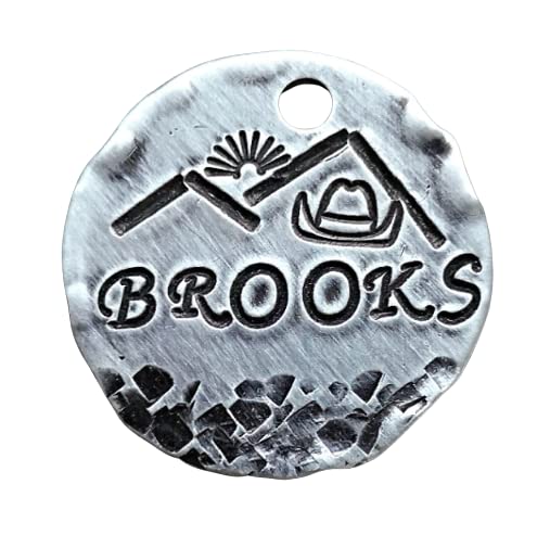 Western Cowboy Dog Tag - Hand Stamped Pet ID Tag for Dogs & Cats - Outdoor Adventures