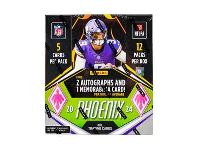 2024 Panini Phoenix Football Hobby Box - 12 Packs with Autograph & Memorabilia Cards - Collectible NFL Trading Cards for Fans & Investors - Perfect for Trading, Collecting & Fantasy Football Leagues