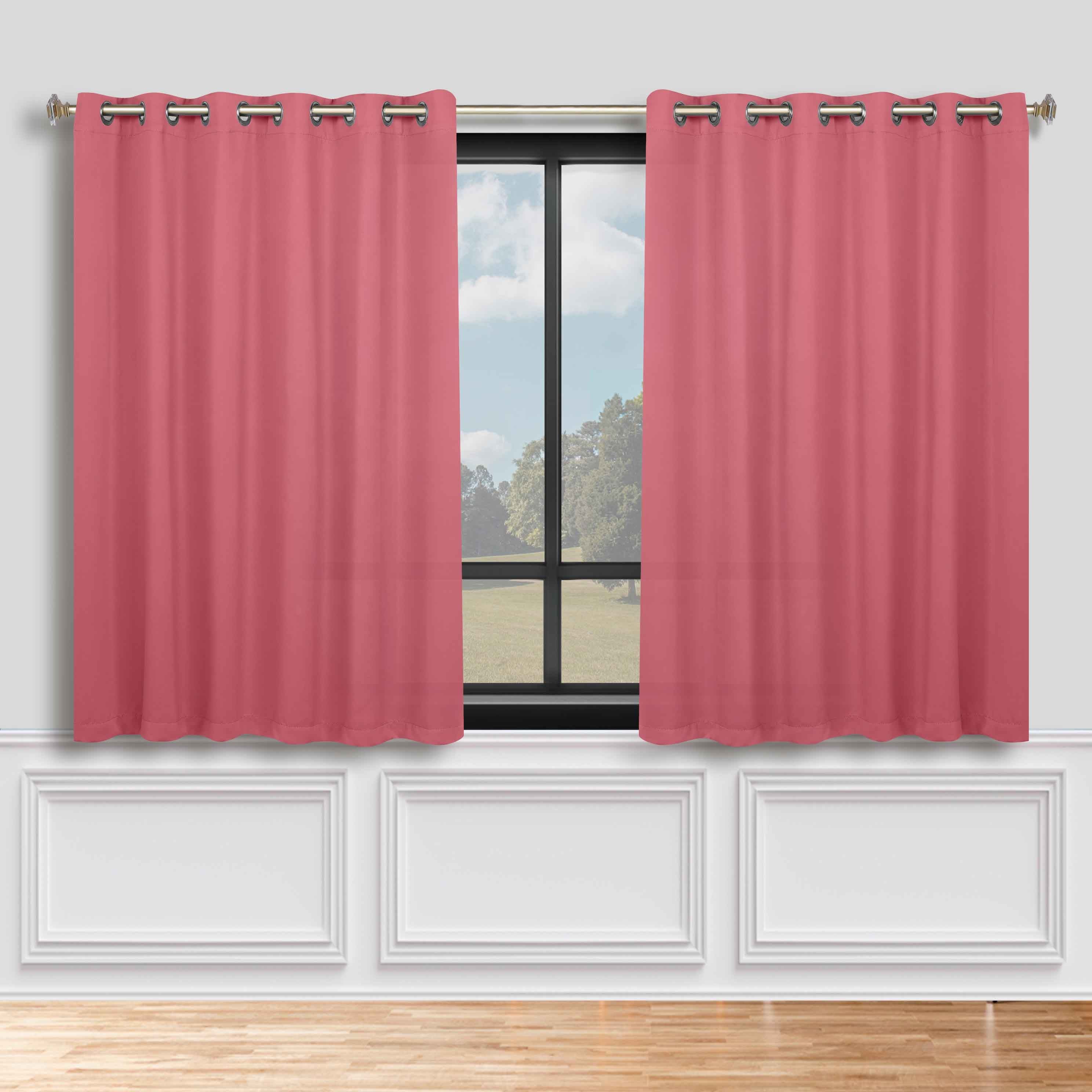 Classic Modern Solid Blackout Curtain Panels - Set of 2 for Bedroom & Living Room - Light Blocking Thermal Insulated Window Drapes for Home Decor