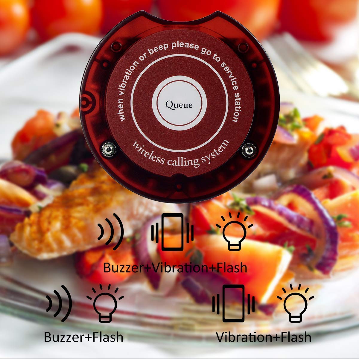 Retekess TD165 Wireless Pager System - 10 Restaurant Pagers with Call & Cancel Function, Quick Beep Alert, Lanyard Hole for Easy Carry - Ideal for Restaurants, Cafes, Retail Stores & Waiting Areas