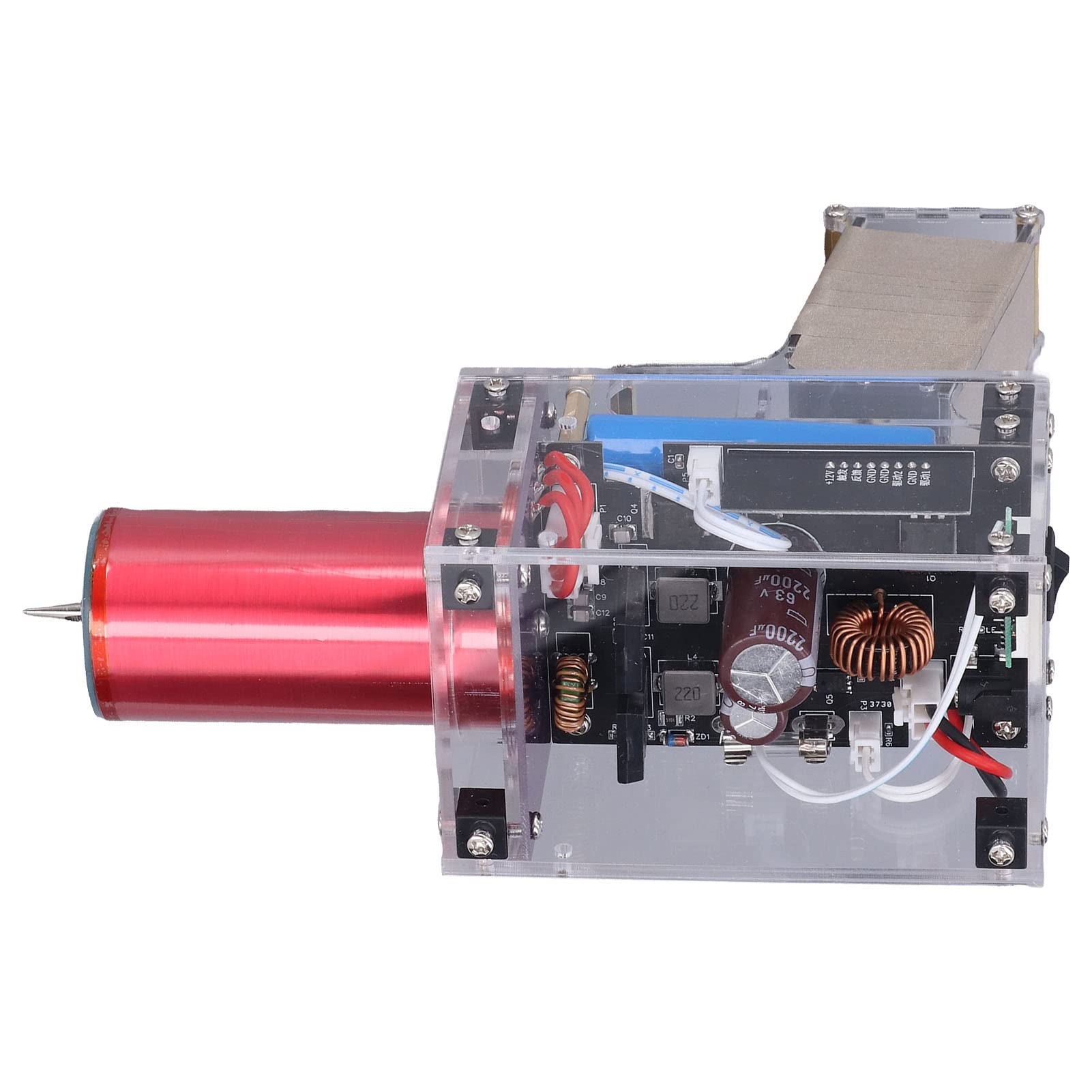 Portable 12.6V 1A Handheld Arc Coil Kit with US Plug (AC100-240V) - Easy to Use DIY Science Experiment Tool for Physics Learning & STEM Education Projects