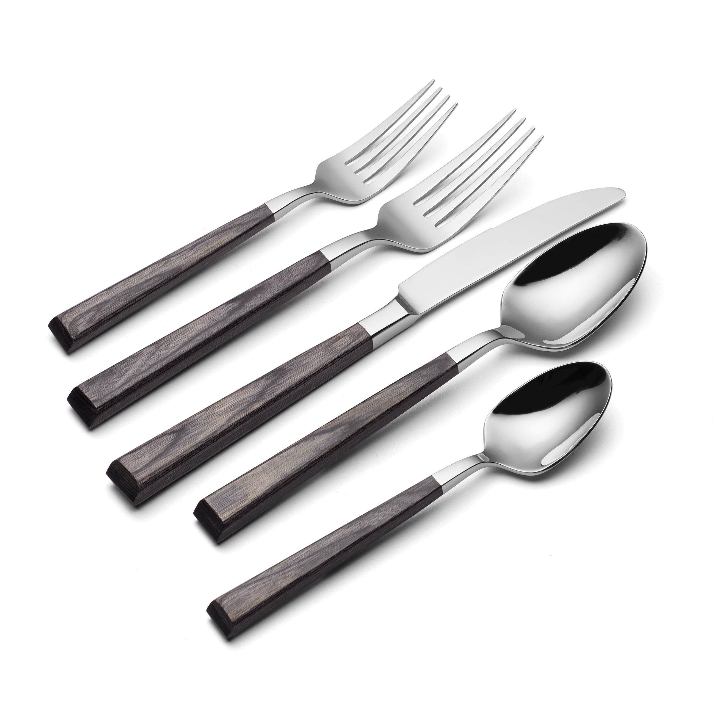 Coronado Charcoal 5-Piece Dinnerware Set - Elegant Stoneware Plates, Bowls & Mugs for Everyday Dining, Entertaining & Special Occasions
