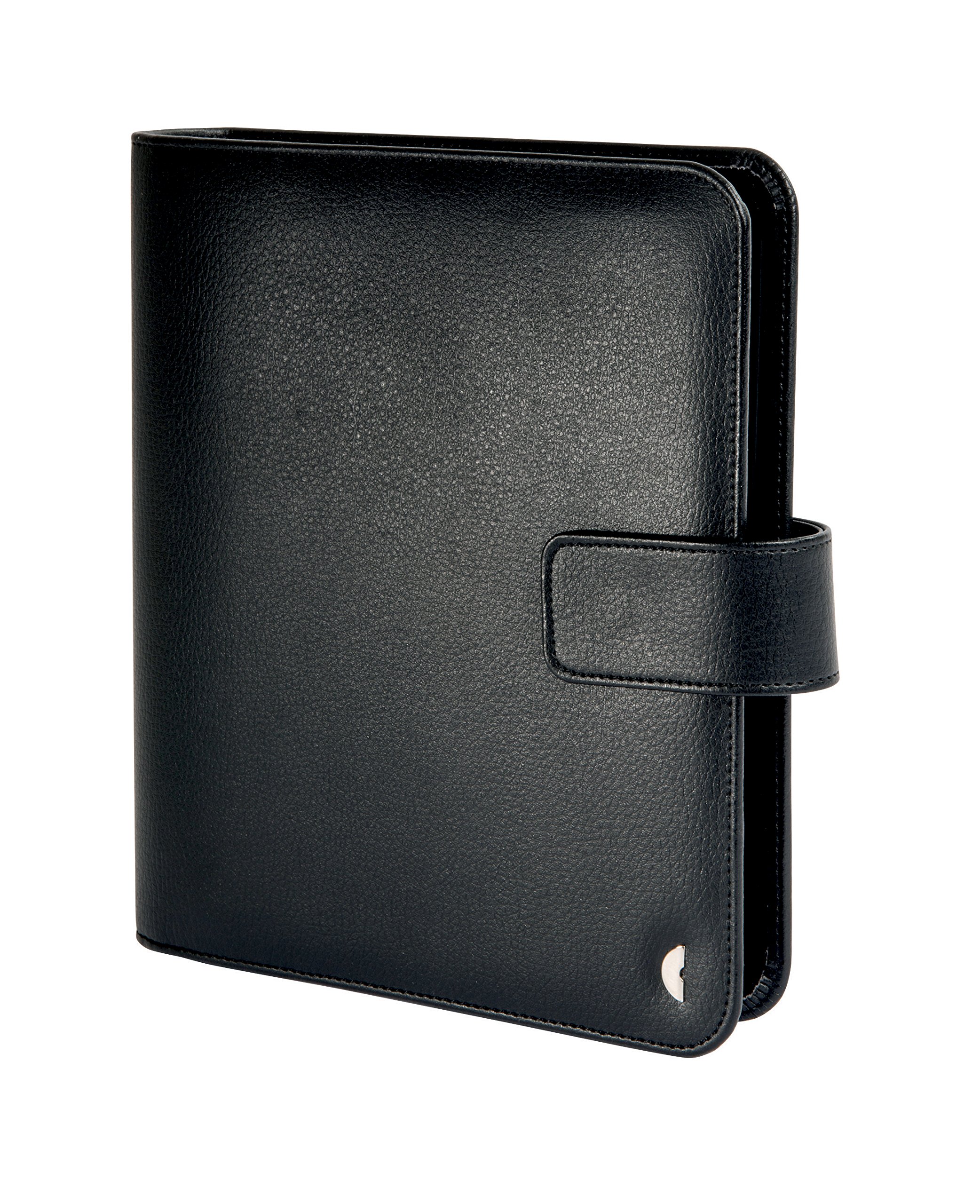Chronoplan 50103 Faux Leather A5 Planner Organizer with Ring Binder & Pen Holder - Black | Perfect for Office, School, and Daily Planning