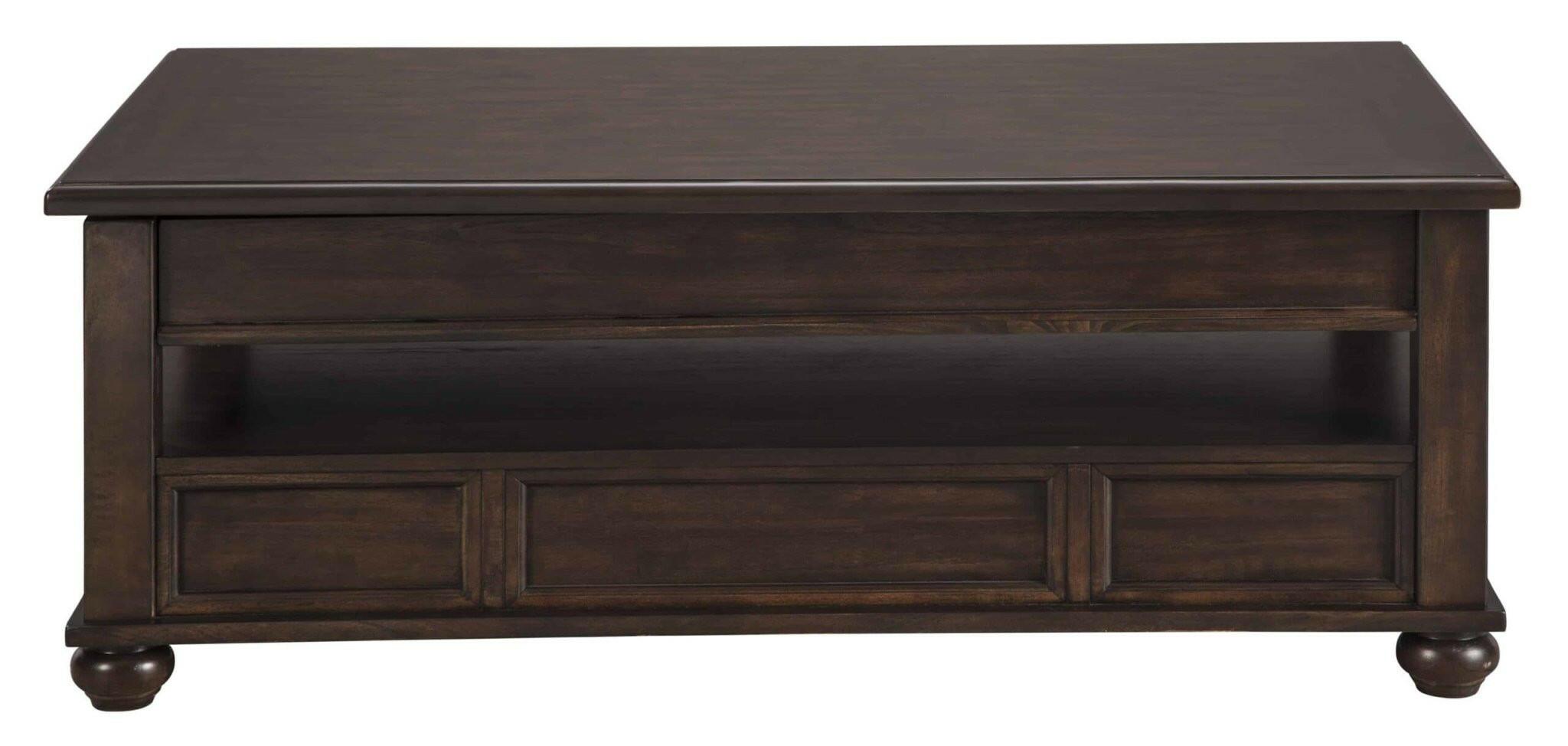 Barilanni Lift Top Coffee Table T9349 - Modern Lift-Top Design with Storage for Living Room, Home Office & Small Spaces - Perfect for Remote Work, Entertaining & Organization