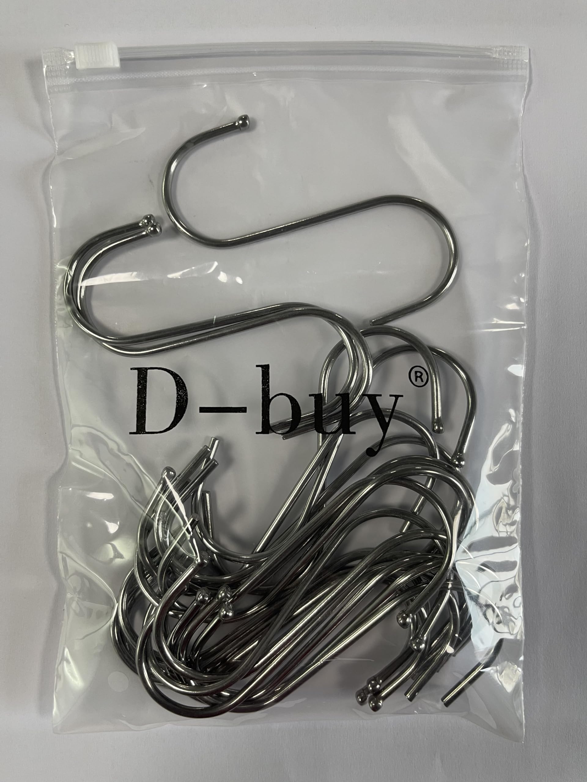 20 Pack Heavy Duty 3.5 Inch S Hooks - Silver Metal Hanging Hooks for Plants, Lights, Cups & Home Organization - Perfect for Kitchen, Bathroom, Bedroom, Office & Outdoor Use