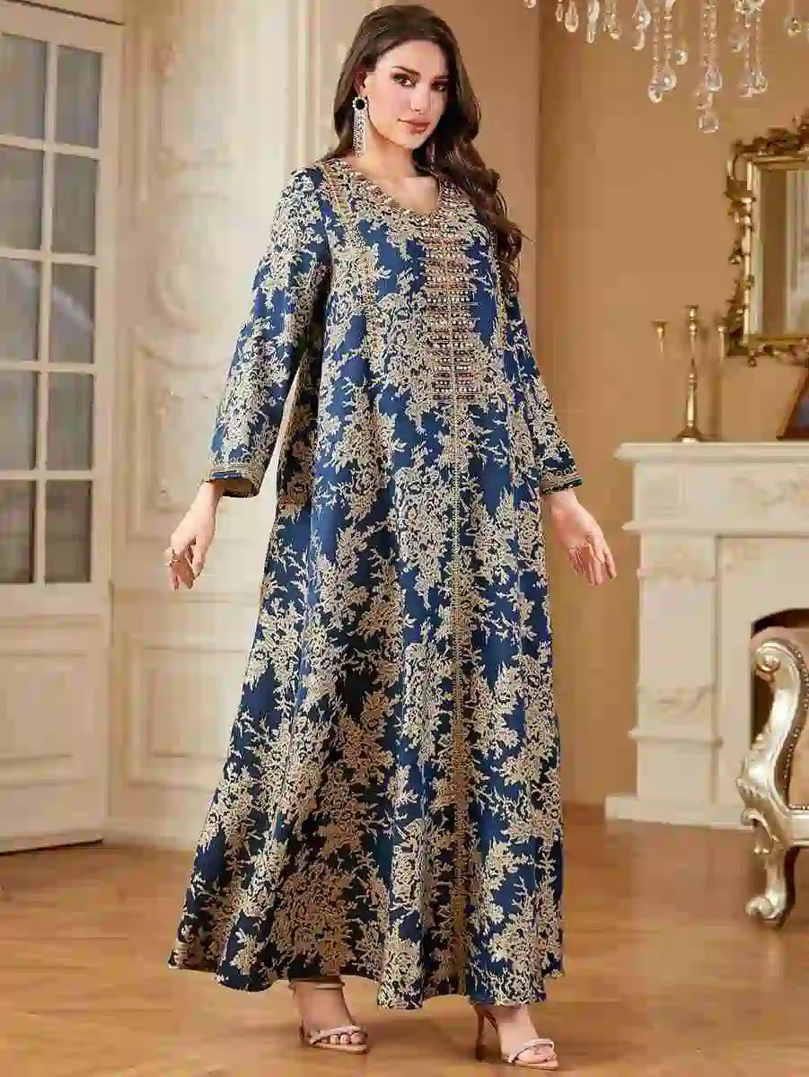 Elegant Eid Dresses for Women - Embroidered Beaded Caftan Kaftan Dress #254336 | Perfect for Eid Celebrations, Weddings & Special Occasions