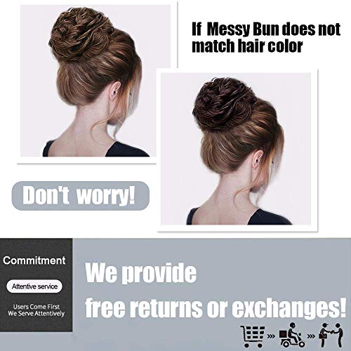 Curly Synthetic Messy Hair Bun Hair Scrunchies Extension - Perfect for Messy Bun Hairstyles, Ponytail Accessories & Everyday Hair Styling