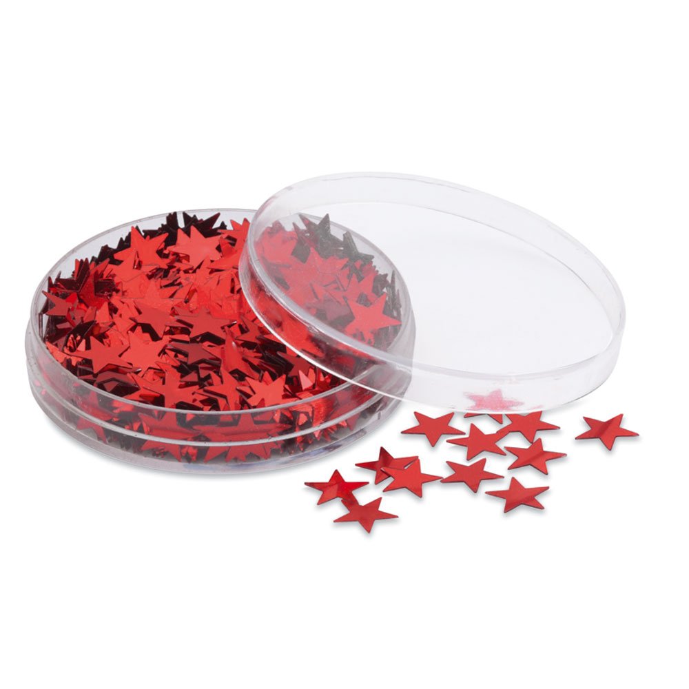 eBuyGB Red Star Table Confetti - Pack of 10 | Premium Party Decorations for Weddings, Birthdays & Celebrations