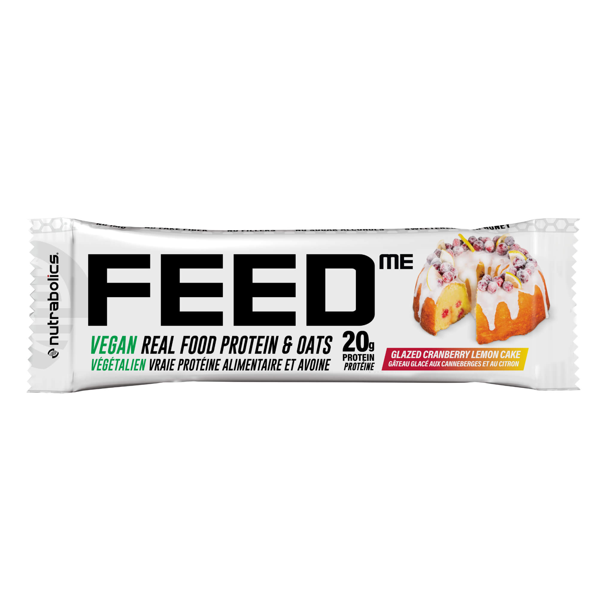 FEEDme Vegan Protein Bar - 20g Plant-Based Protein, Gluten-Free, Non-GMO, Healthy Snack for Workout, Hiking & On-the-Go Nutrition