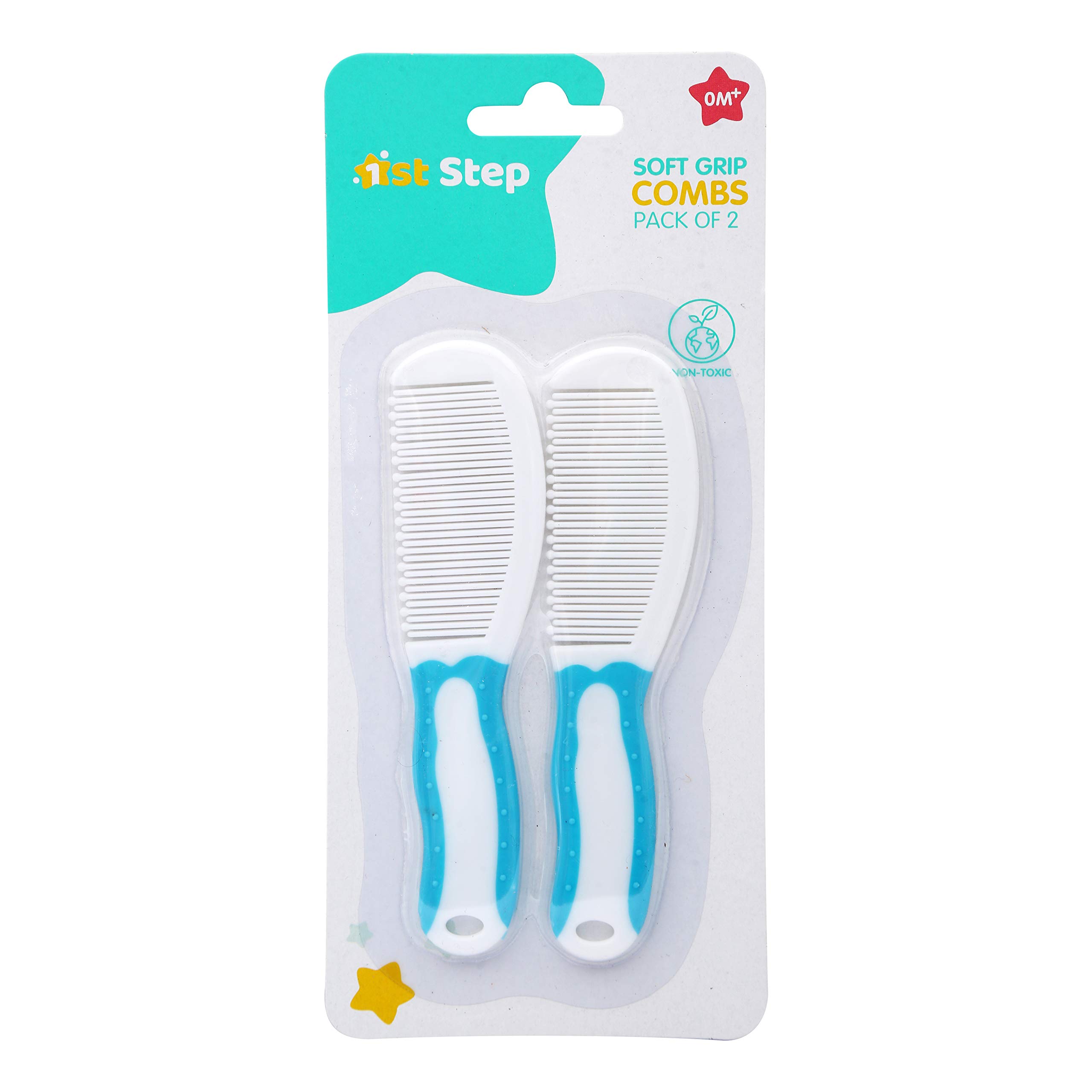 BPA-Free Hair Comb Set for Men & Women - 1st Step Detangling & Styling Combs (Blue) - Perfect for Home, Travel & Salon Use