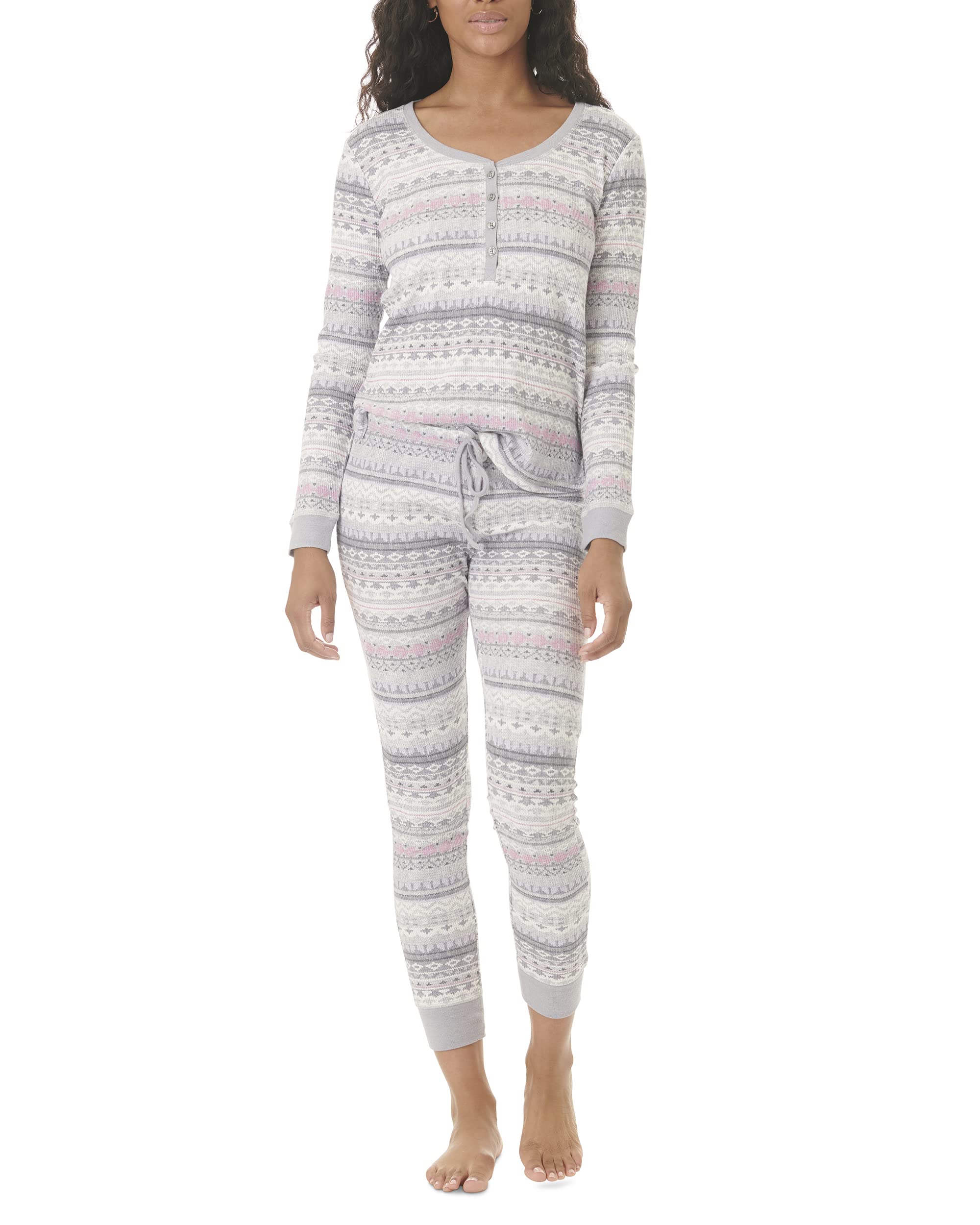 Cozy Women's Thermal Pajama Set - Flannel Sleepwear for Winter Nights - Perfect for Lounging, Sleeping & Cold Weather Comfort
