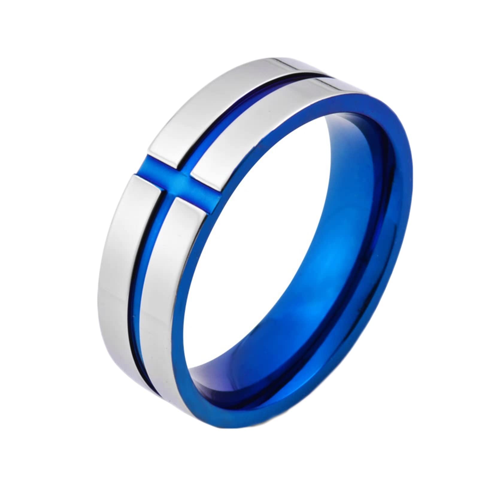 Men's Wedding Rings & Women's Stainless Steel Bands - Cross Groove Design for Couples | Perfect for Engagement, Anniversary Gifts & Everyday Wear